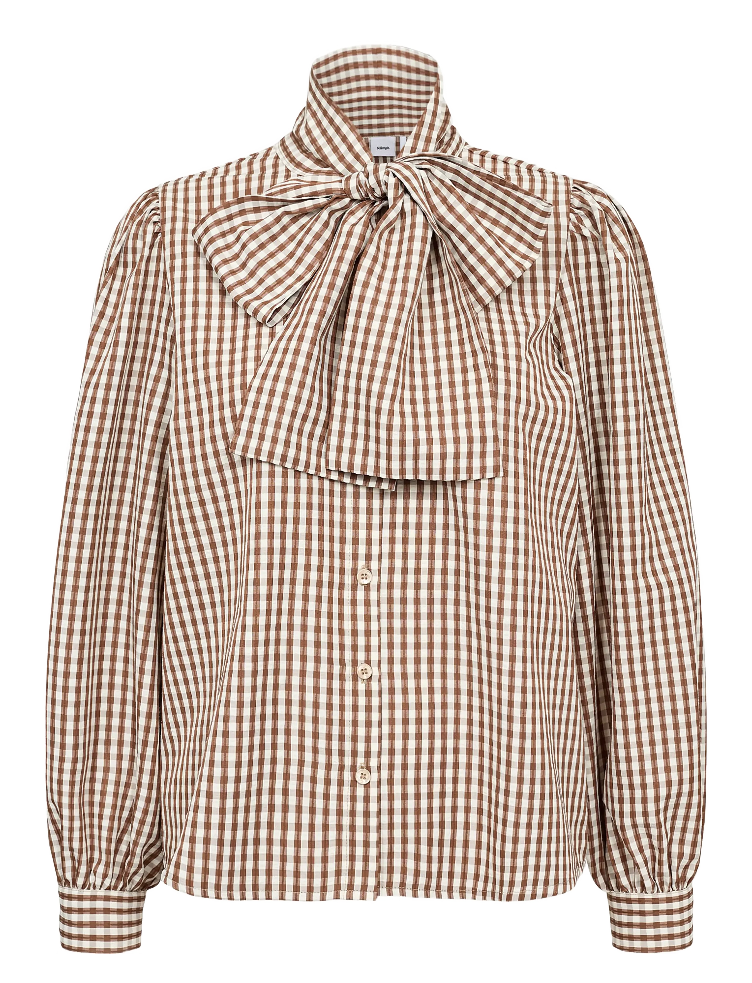 Nümph NULUCIA BOW SHIRT - Transitional Layering - DACHSHUND / brown