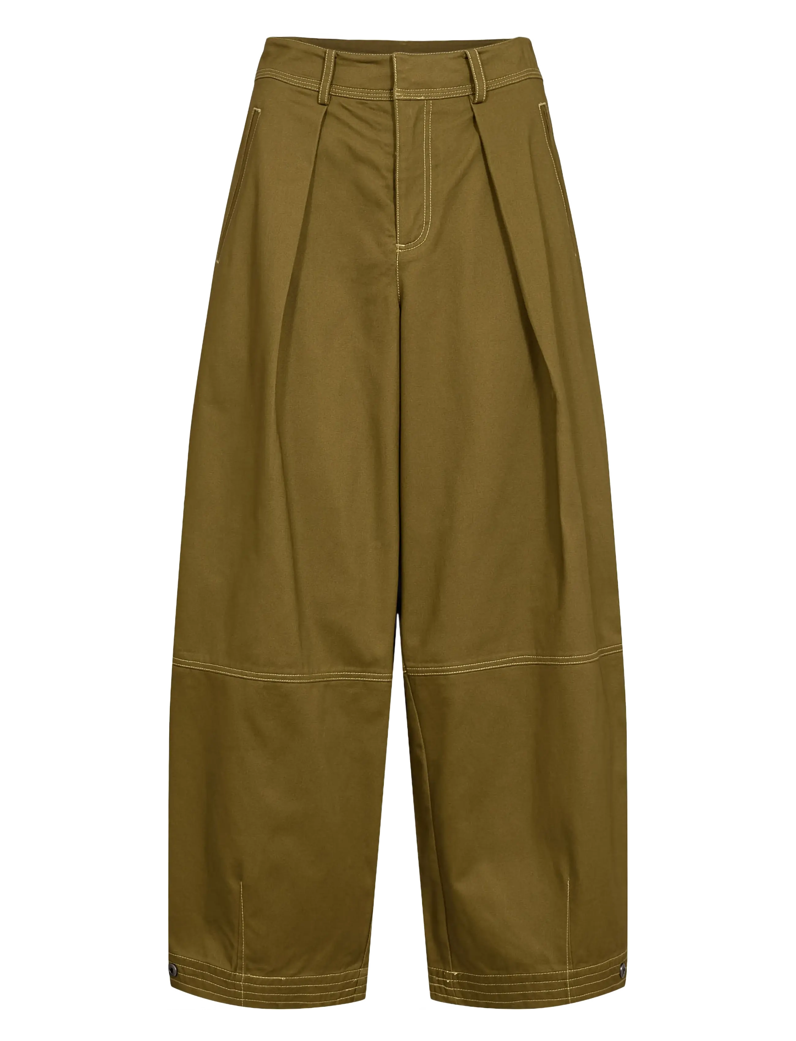 Nümph - NUKATTI BARREL PANTS - hosen mit geradem bein - fir green - 1