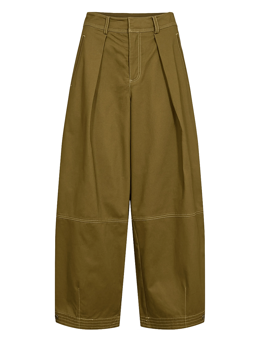 Nümph - NUKATTI BARREL PANTS - hosen mit geradem bein - fir green - 1