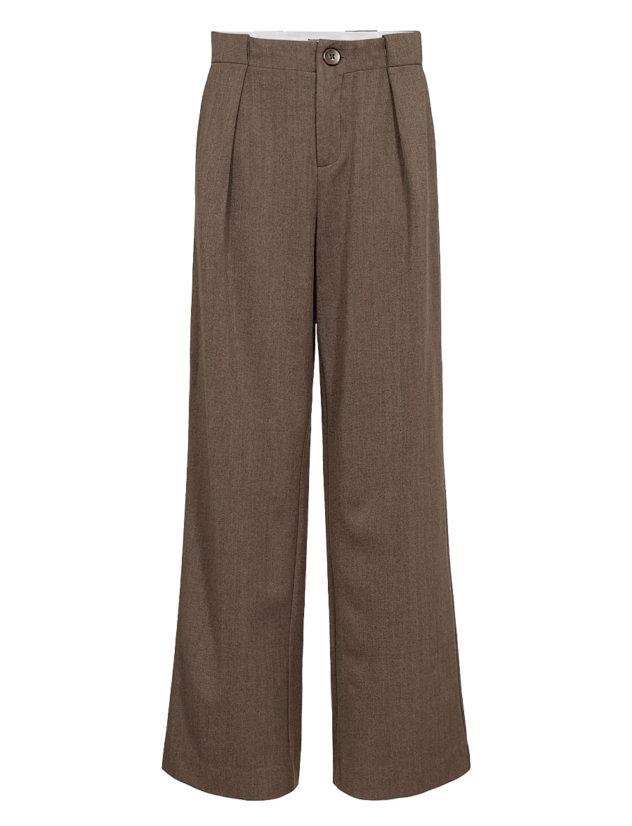 Nümph - NULIPPA STRAIGHT PANTS - hose mit geradem bein - chocolate plum - 1