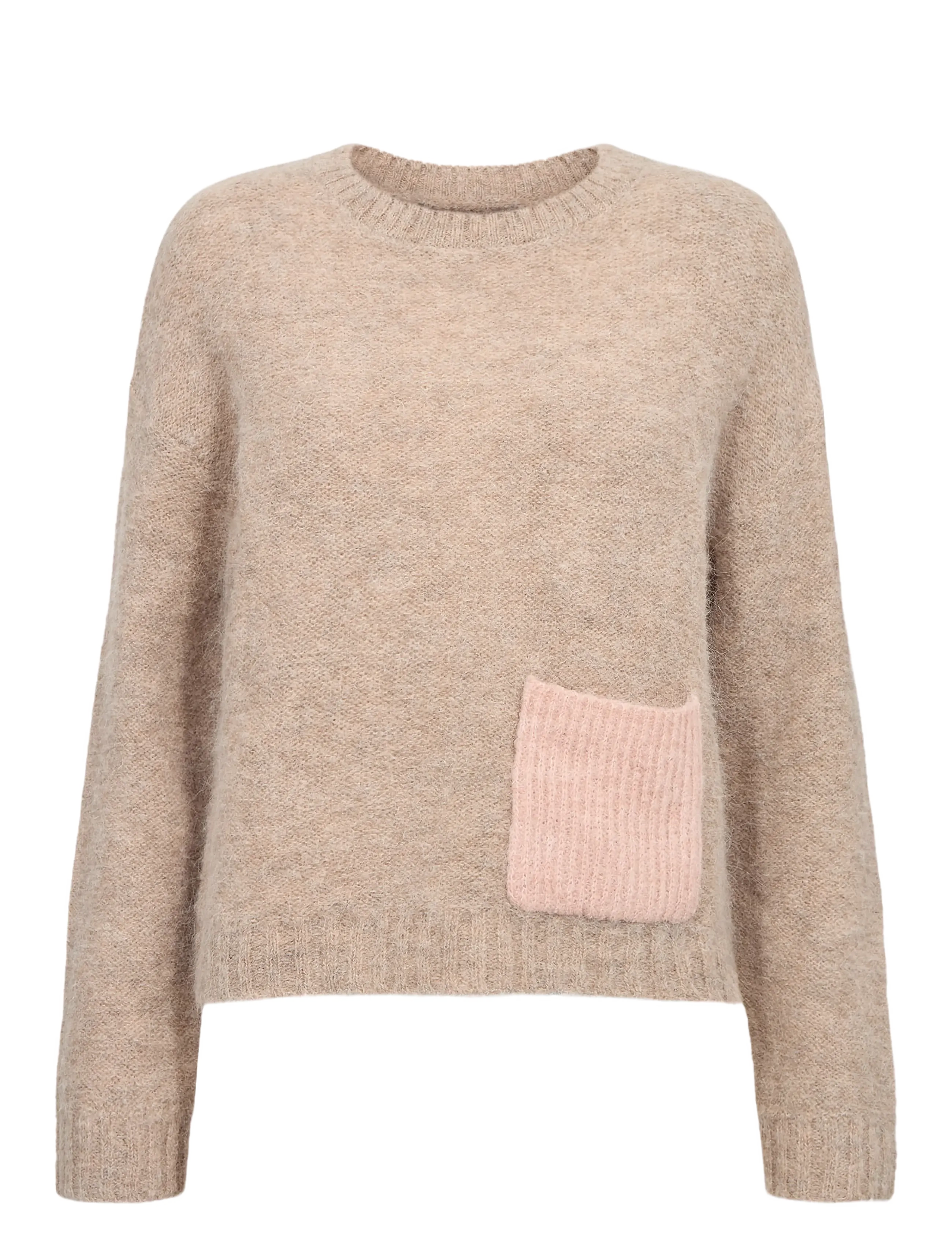 Nümph NUSALIA PULLOVER - Pullover - SESAME MELANGE / beige