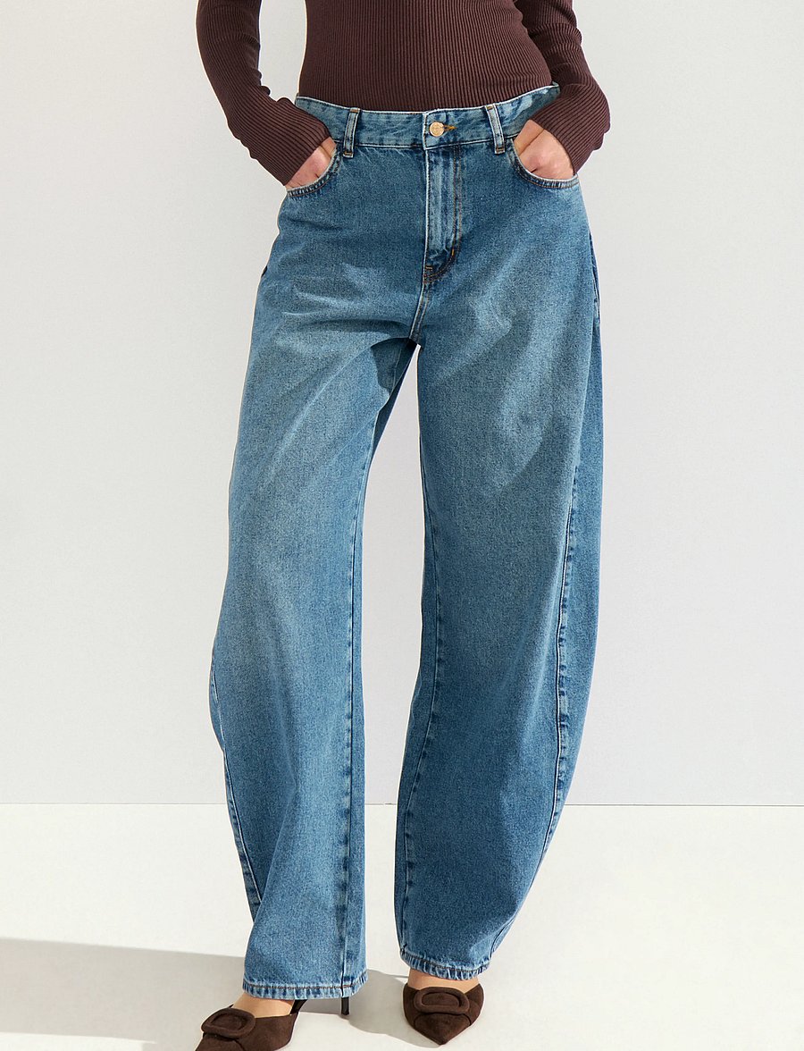 Nümph - NUAMSTERDAM HR BARREL JEANS P3013 - barrel-teksad - medium blue denim - 3