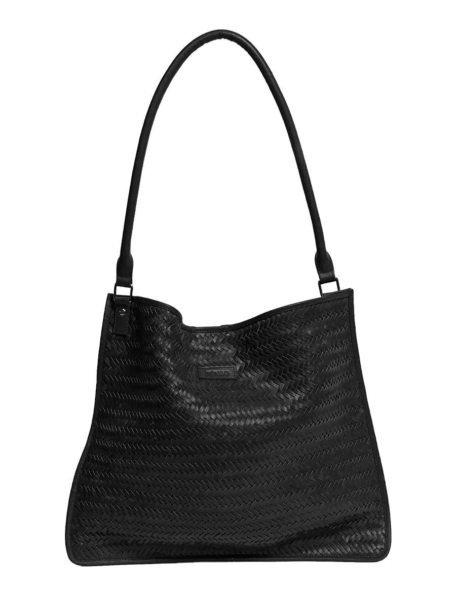 Nunoo - Nana Woven Black - skuldertasker - black - 0