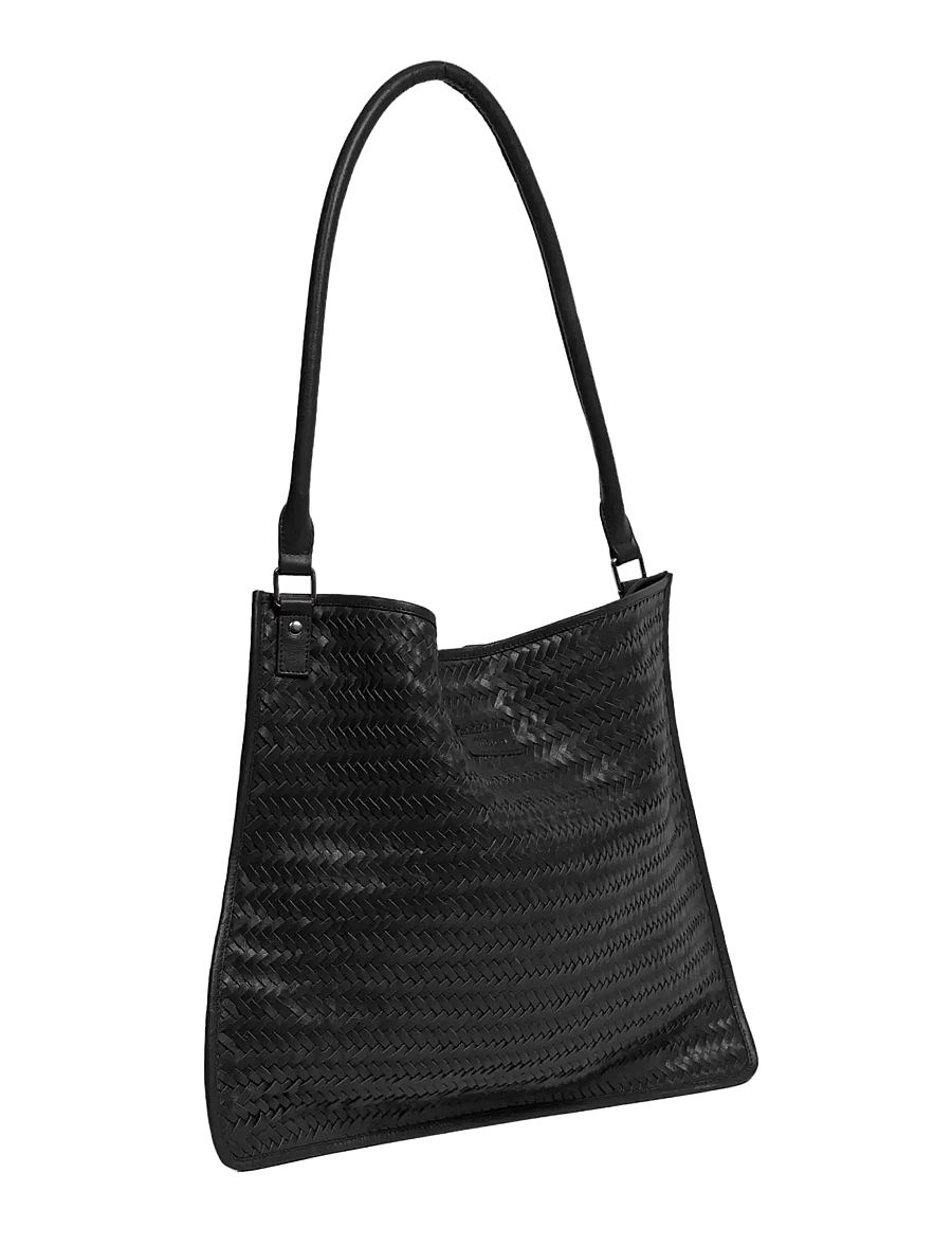 Nunoo - Nana Woven Black - skuldertasker - black - 1