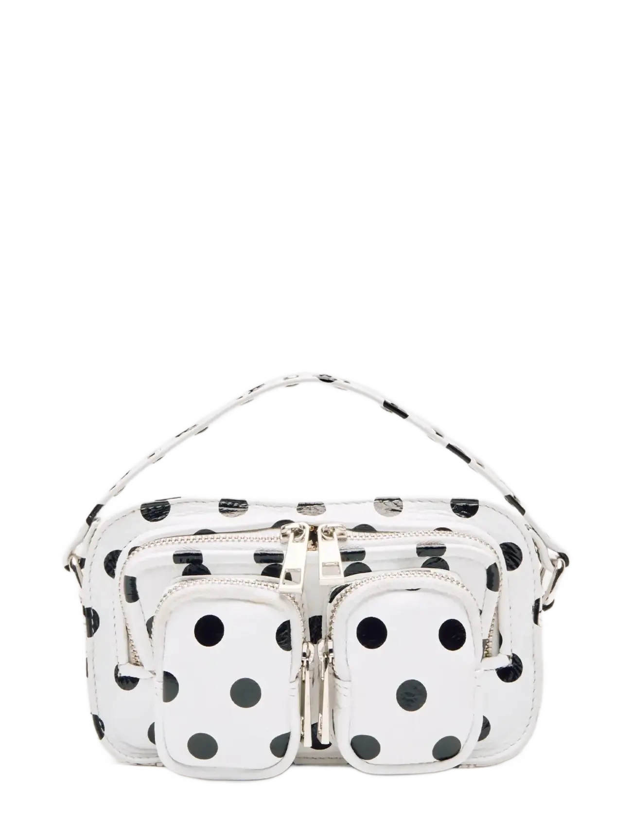 Nunoo Helena Polka White/Black, One Size, White, Tasker > Tasker Med Tophåndtag, Dame