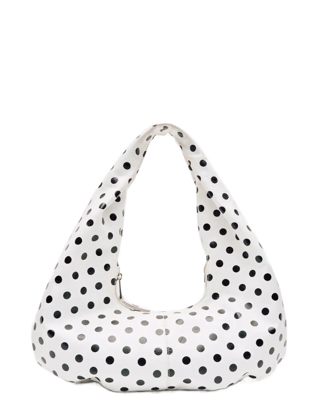 Nunoo Small Alma Draped Polka White/Black, One Size, White, Tasker > Små Skuldertasker-Crossbody-Tasker, Dame