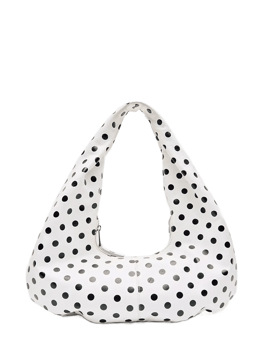Nunoo - Small Alma Draped Polka White/Black - alltags-style - white/black - 0