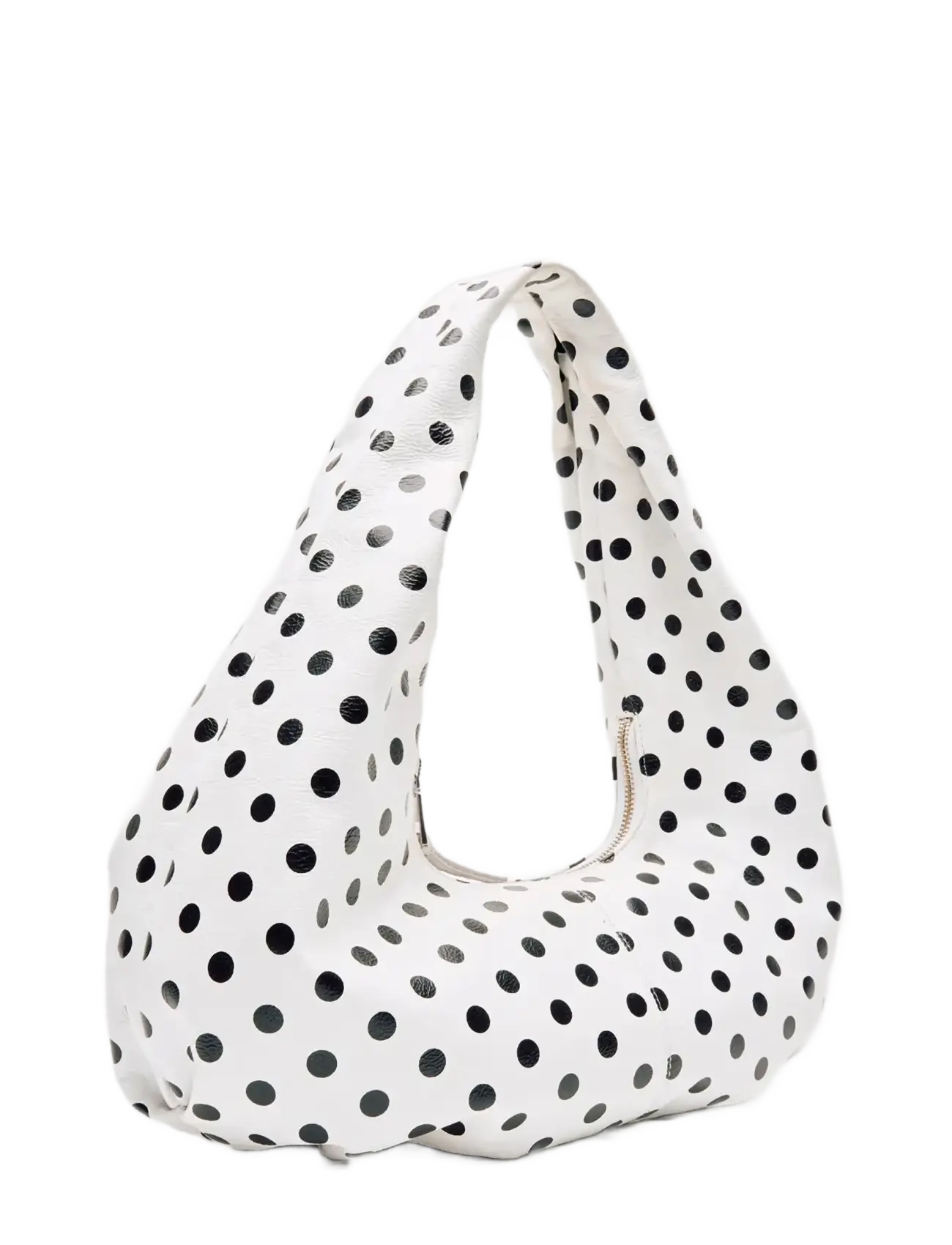 Nunoo - Small Alma Draped Polka White/Black - vardagsstil - white/black - 1