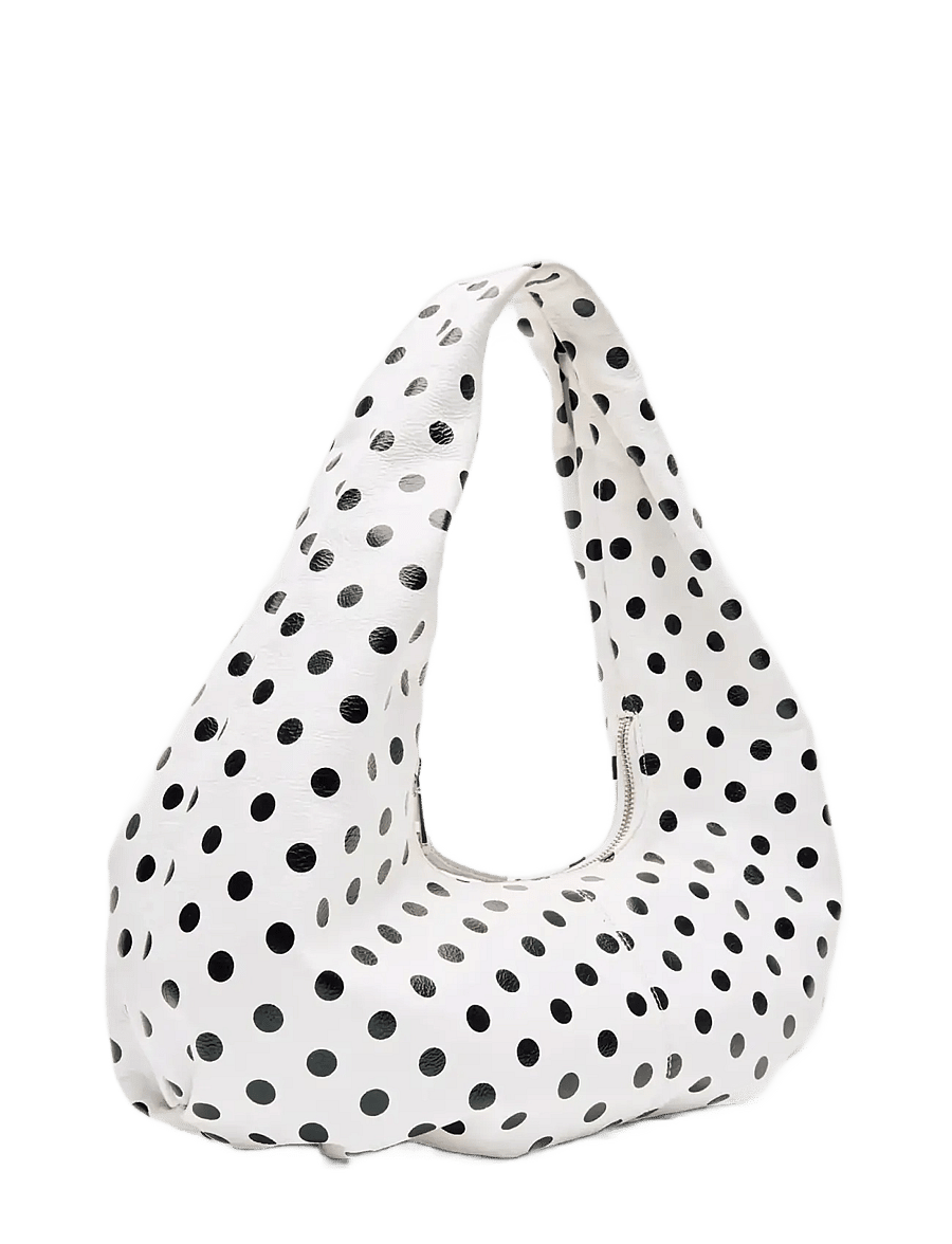 Nunoo - Small Alma Draped Polka White/Black - alltags-style - white/black - 1