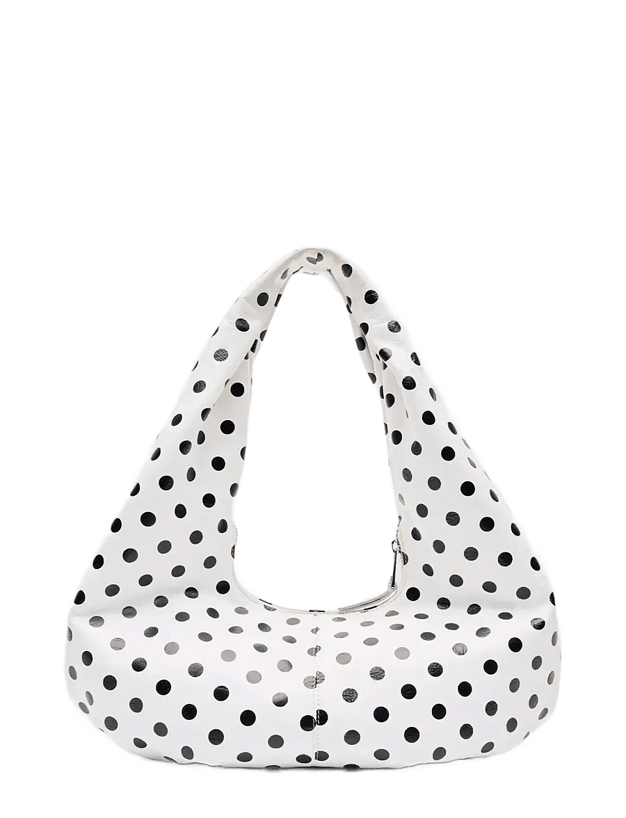 Nunoo - Small Alma Draped Polka White/Black - alltags-style - white/black - 2