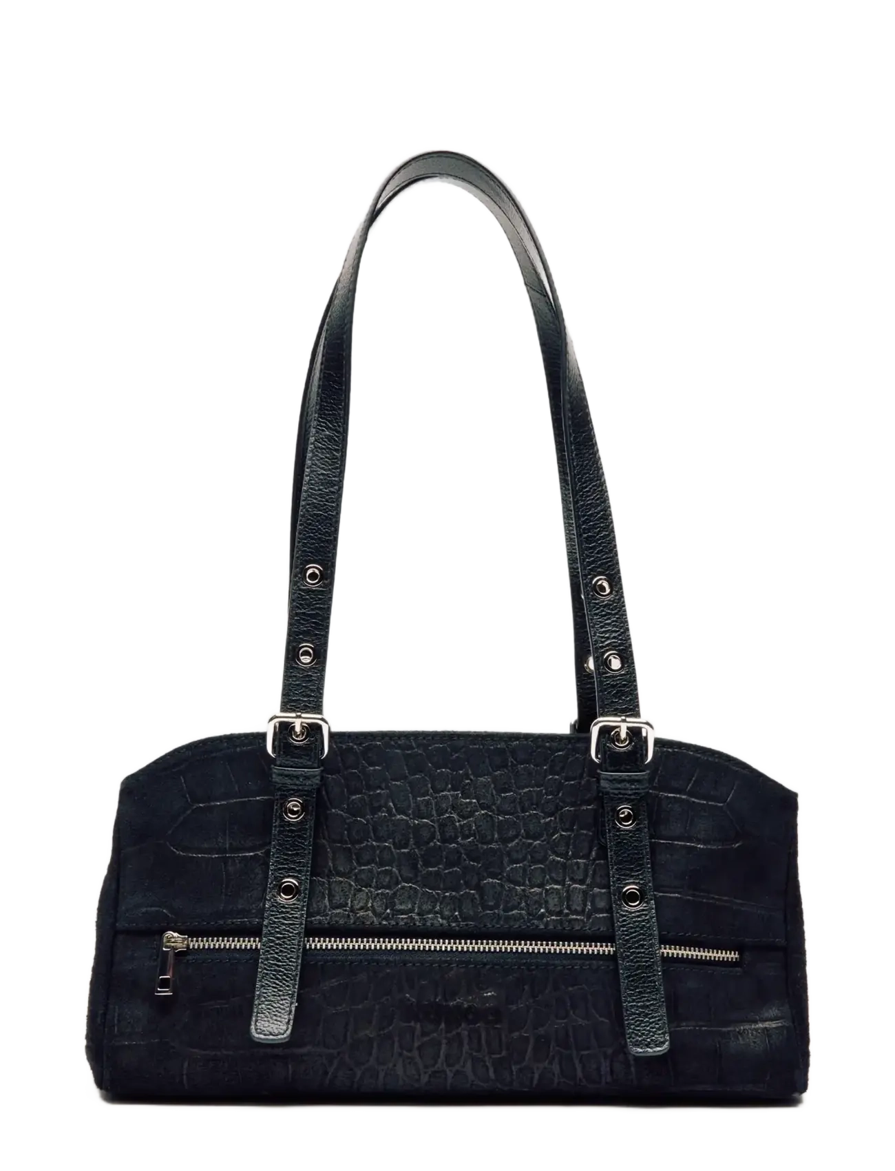 Nunoo Hazel Scale Suede Black, One Size, Bags, Schwarz - Small Shoulder Bags-crossbody Frauen