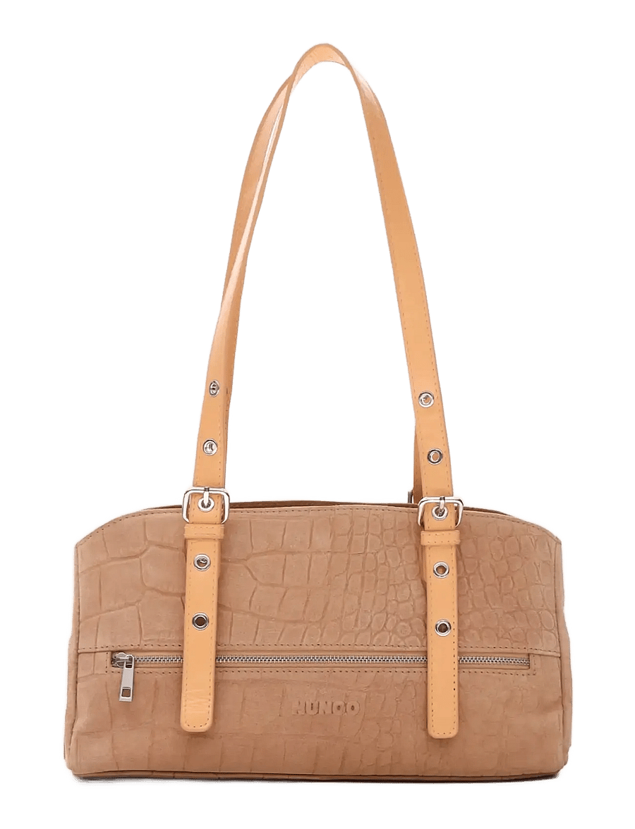 Nunoo - Hazel Scale Suede Cream - handväskor - cream - 0