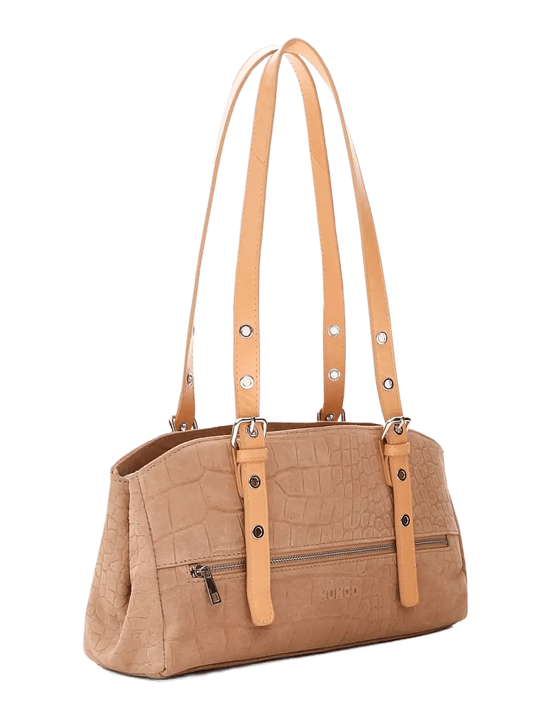 Nunoo - Hazel Scale Suede Cream - handväskor - cream - 1