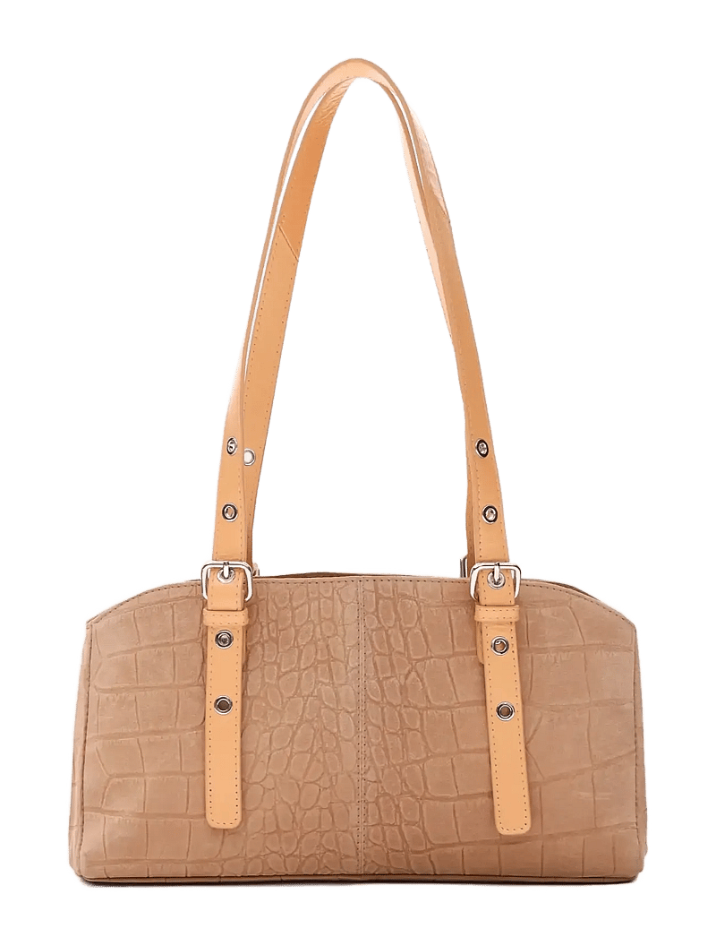 Nunoo - Hazel Scale Suede Cream - handväskor - cream - 2