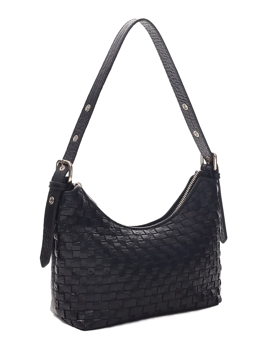 Nunoo - Ava Braided New Zealand Black w. Gold - umhängetaschen - black - 1