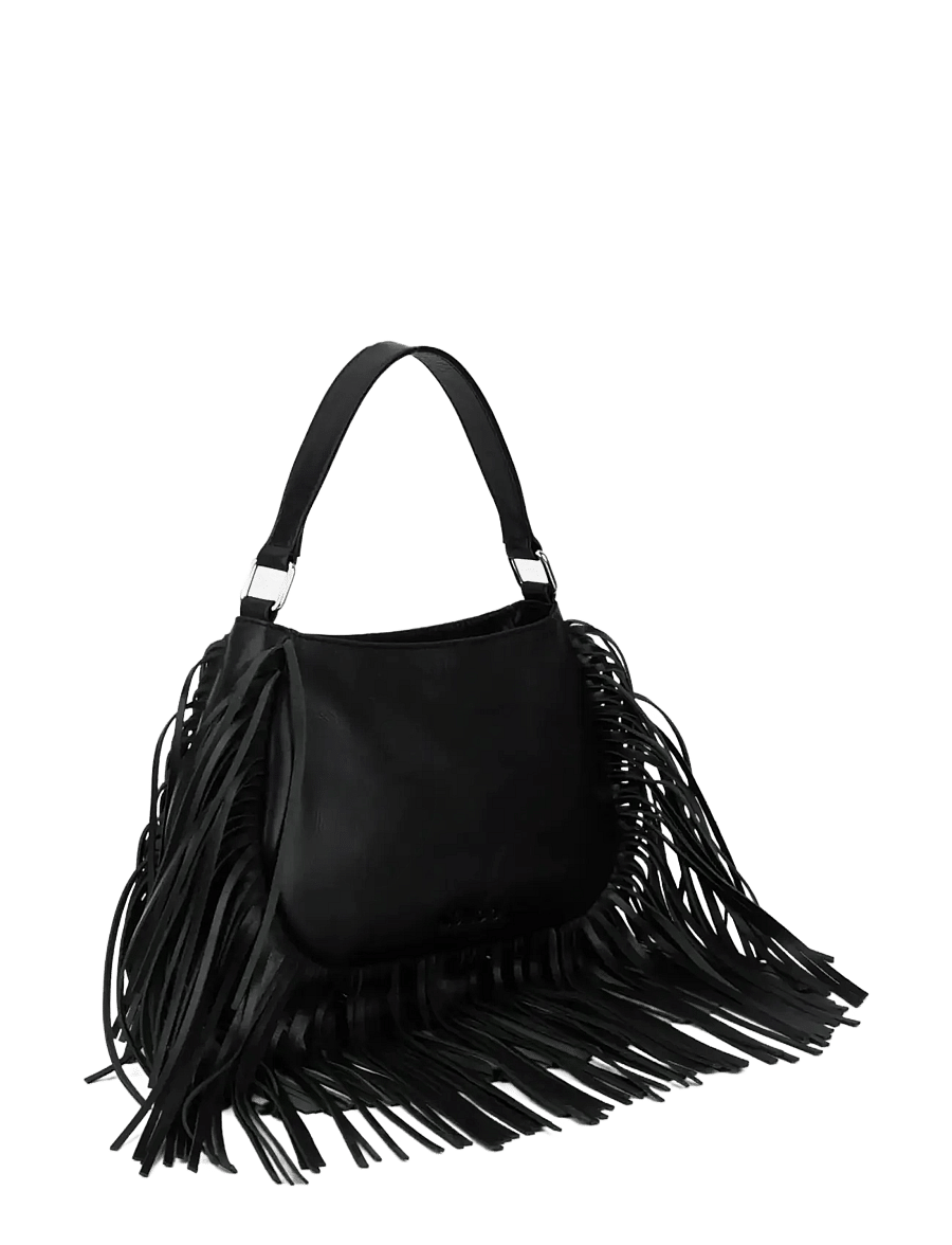 Nunoo - Betty Fringe River Black - axelremsväskor - black - 1