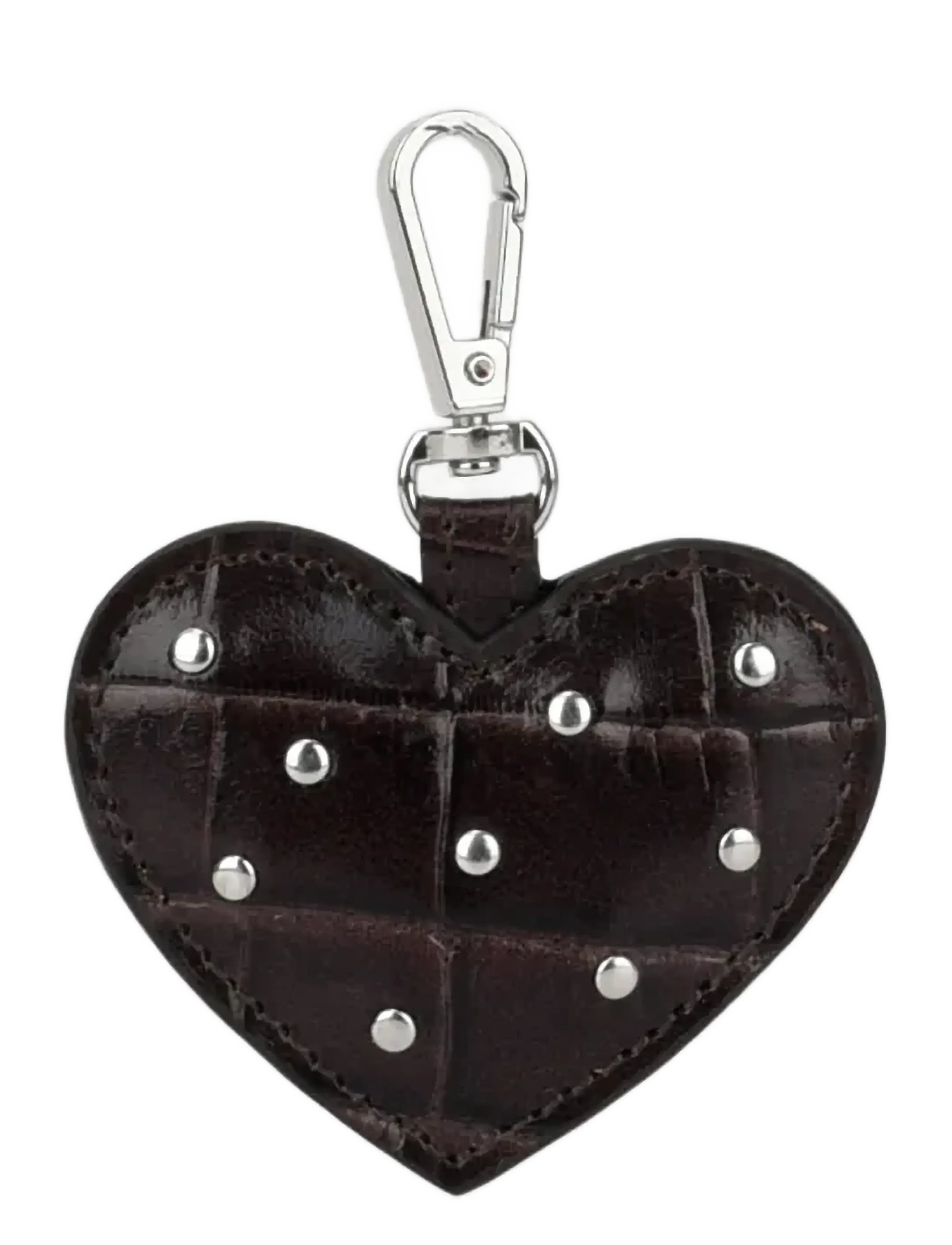 Nunoo Heart Bag Charm Texas Chocolate - Uus - CHOCOLATE / black
