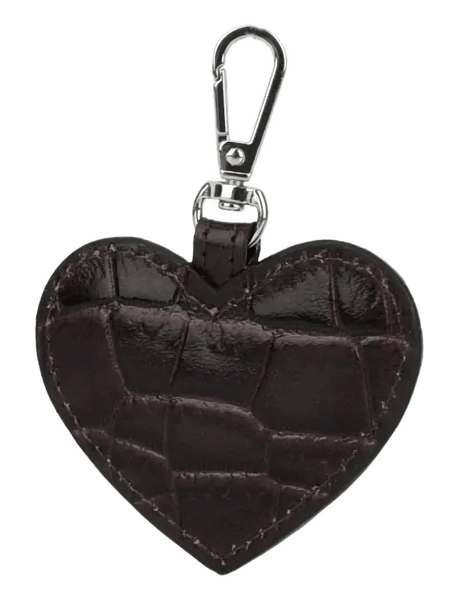 Nunoo - Heart Bag Charm Texas Chocolate - chocolate - 1