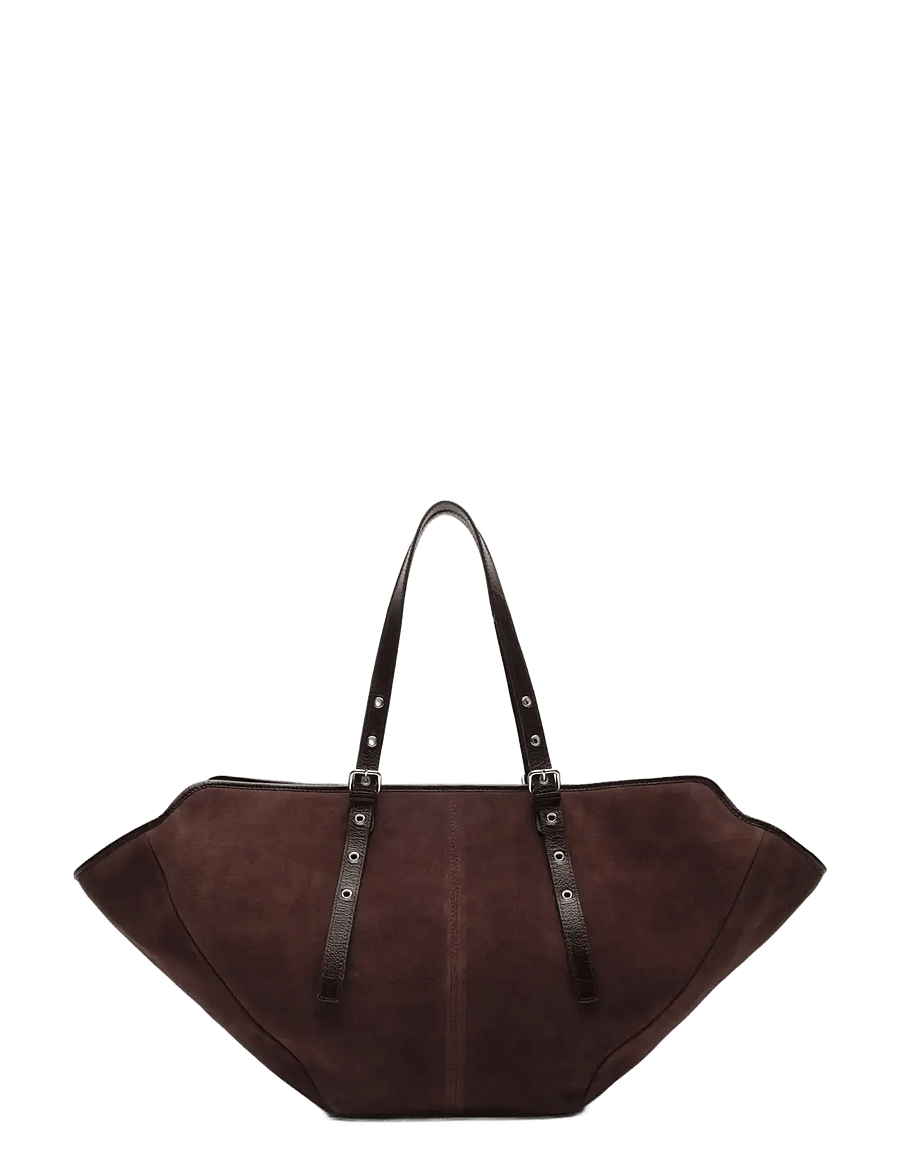 Nunoo - Nora Suede Chocolate - tote bags - chocolate - 0