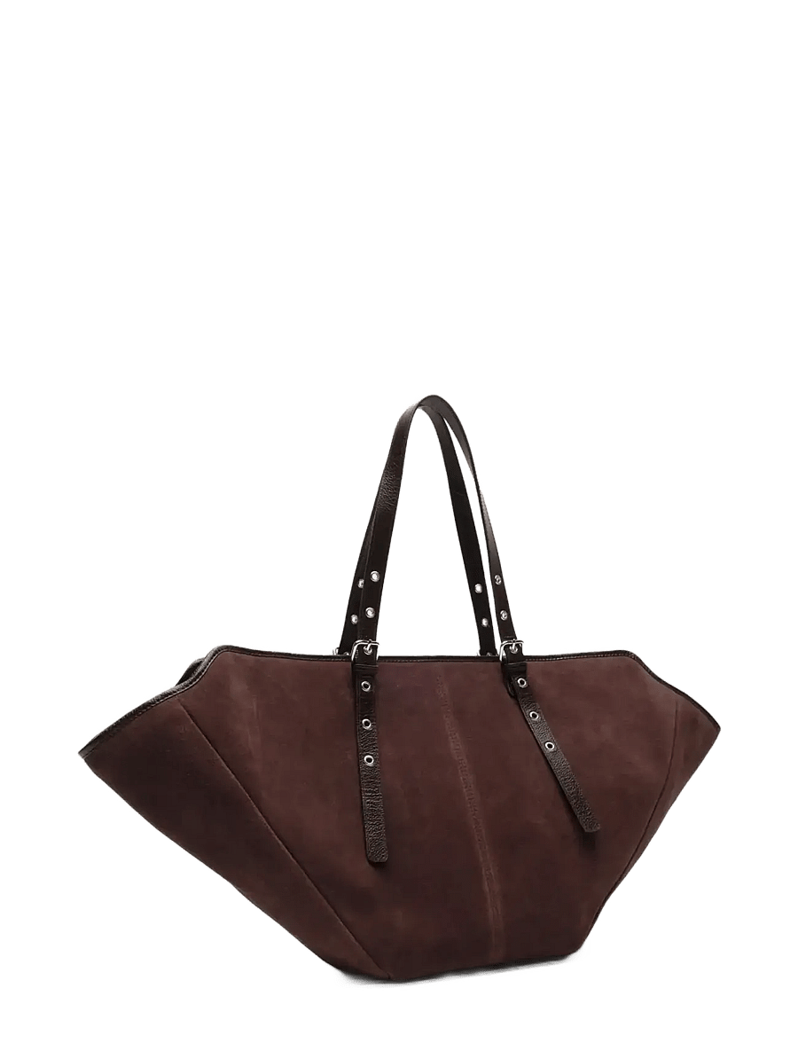 Nunoo - Nora Suede Chocolate - tote bags - chocolate - 1