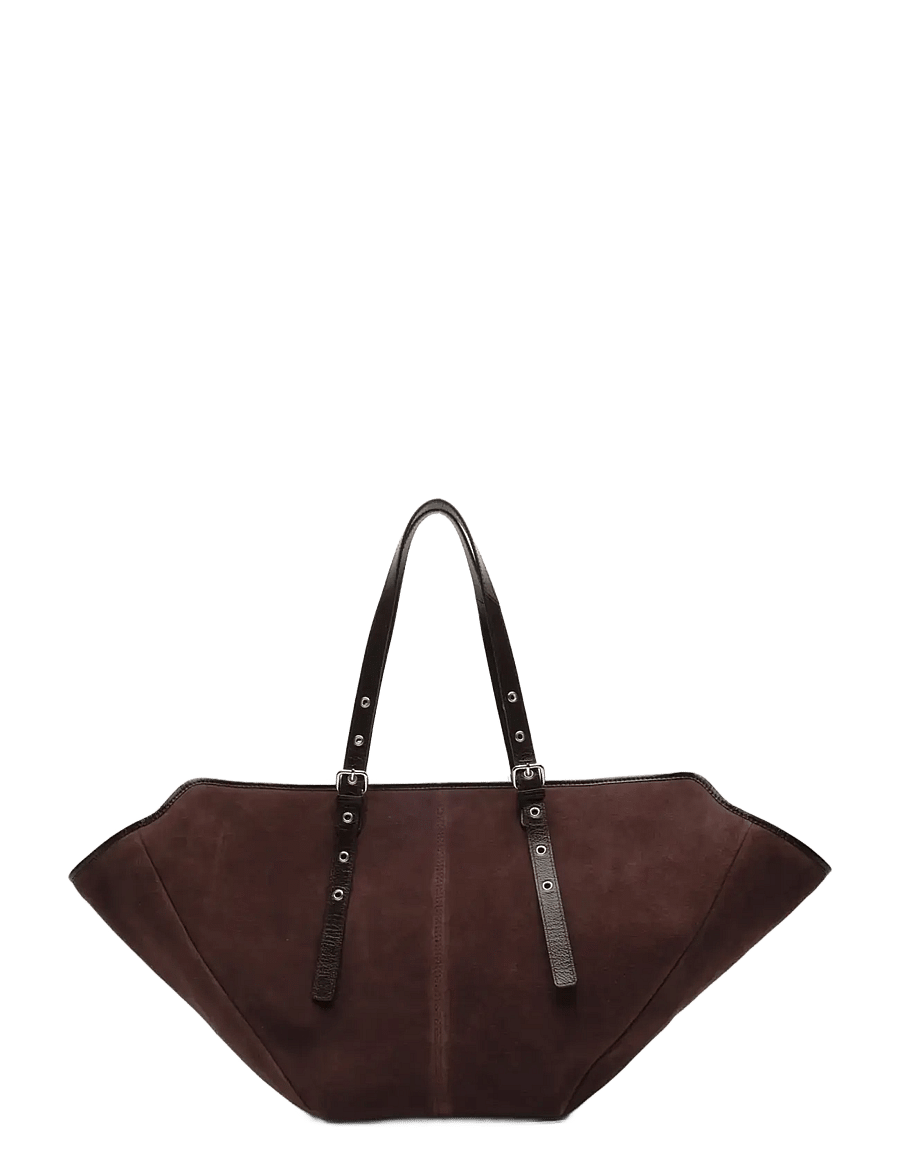 Nunoo - Nora Suede Chocolate - tote bags - chocolate - 2