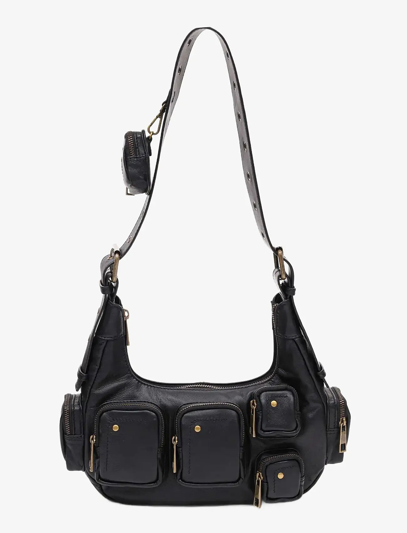 Nunoo - Sally Small Pocket Sheep Black w. gold - hverdags stil - black - 1