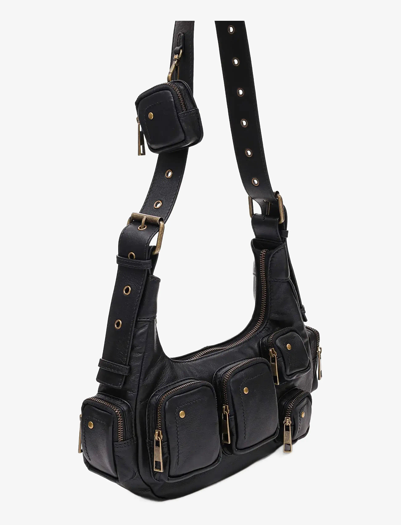 Nunoo - Sally Small Pocket Sheep Black w. gold - hverdags stil - black - 2