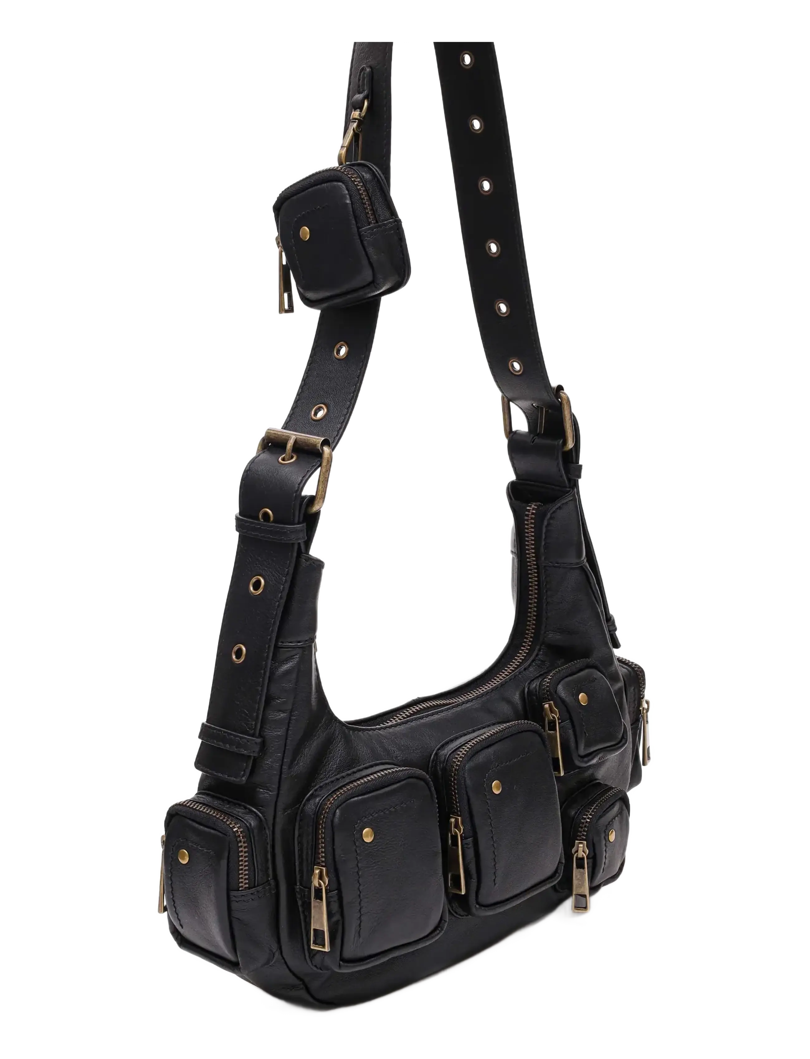 Nunoo - Sally Small Pocket Sheep Black w. gold - alltags-style - black - 2