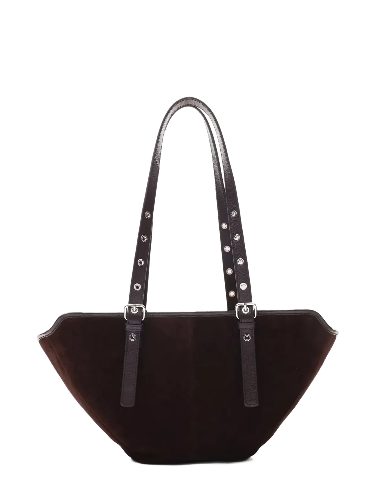 Nunoo Small Nora Suede Chocolate, One Size, Brown, Tasker > Små Skuldertasker-Crossbody-Tasker, Dame