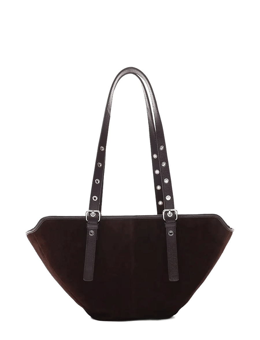 Nunoo - Small Nora Suede Chocolate - totes - chocolate - 0