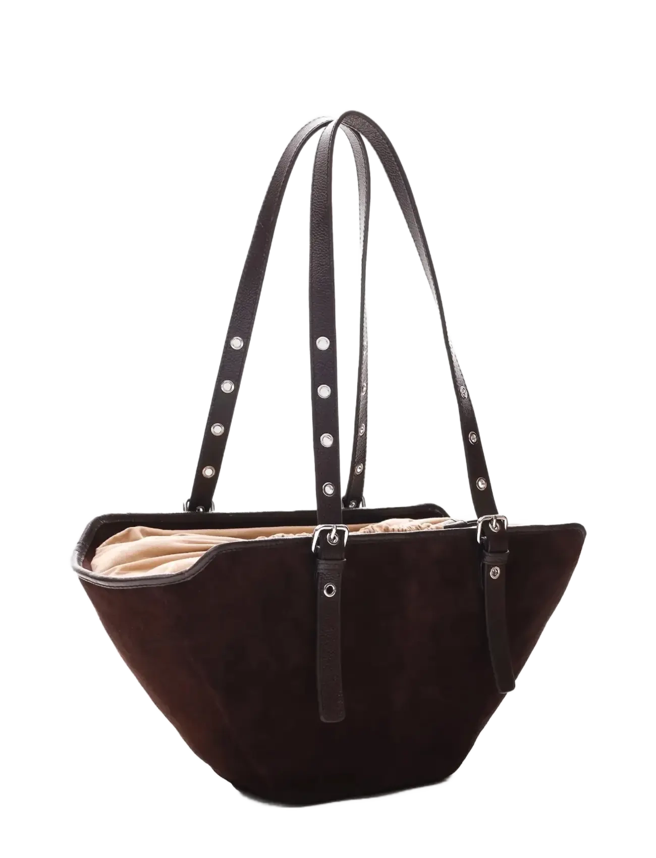 Small Nora Suede Chocolate 2