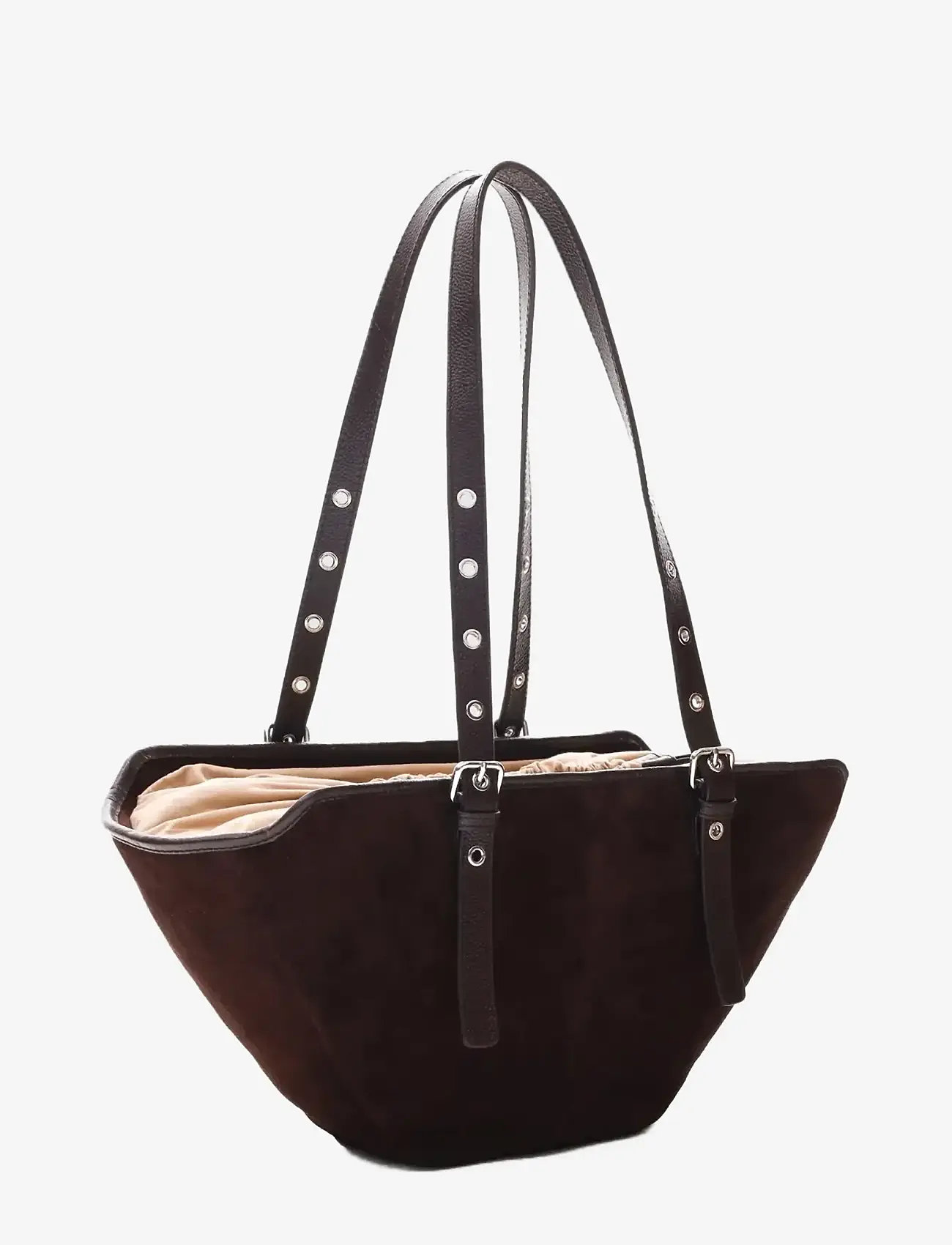 Nunoo - Small Nora Suede Chocolate - totes - chocolate - 1