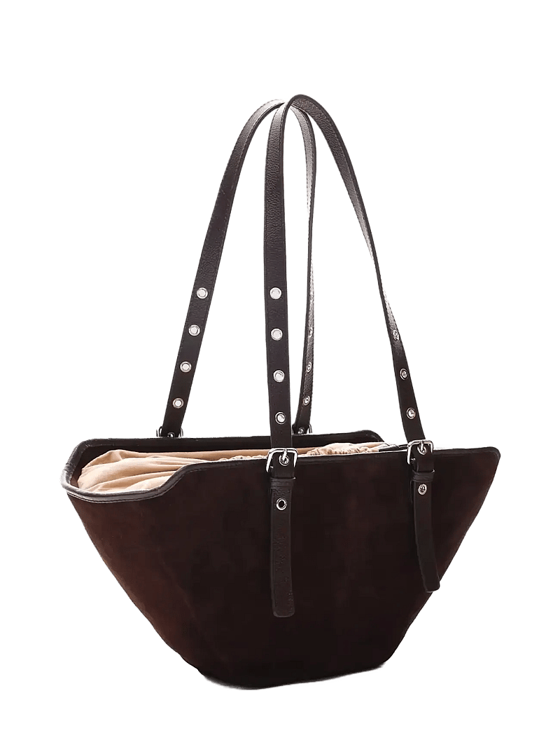 Nunoo - Small Nora Suede Chocolate - totes - chocolate - 1