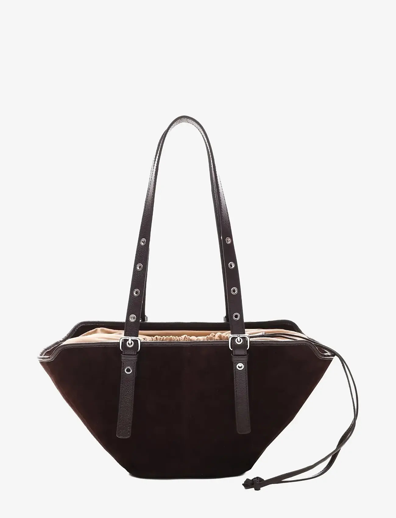 Nunoo - Small Nora Suede Chocolate - totes - chocolate - 2