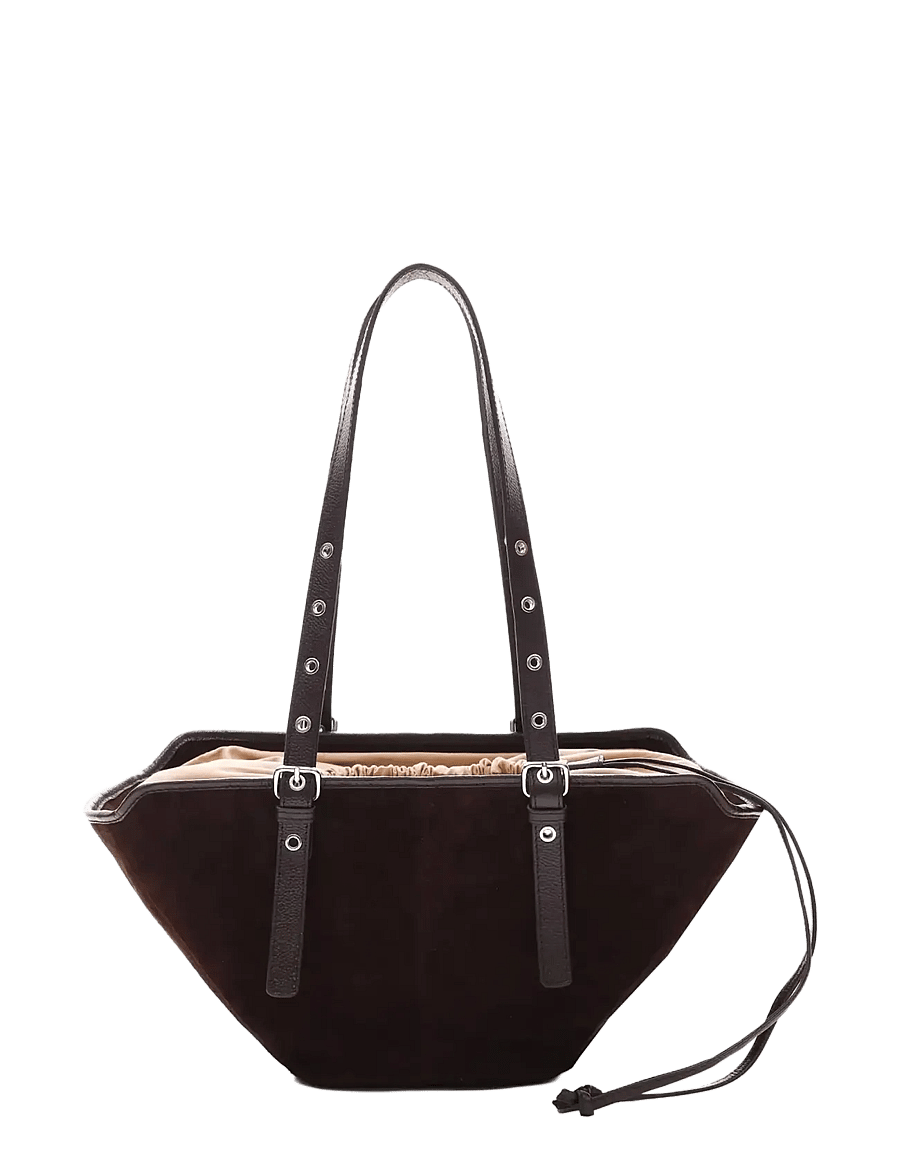 Nunoo - Small Nora Suede Chocolate - totes - chocolate - 2