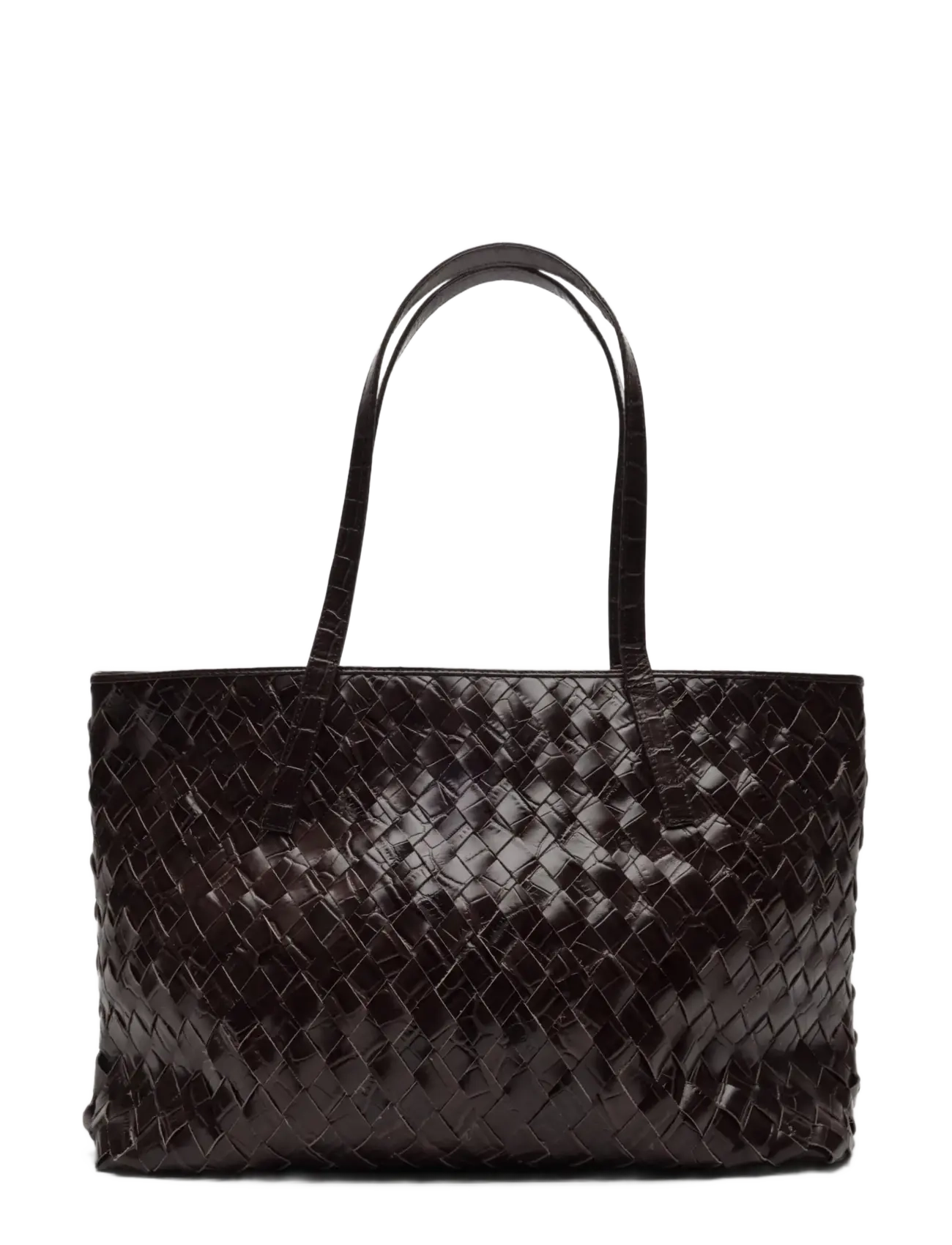 Nunoo Shopper Braided Texas Chocolate - Officewear - CHOCOLATE / brown