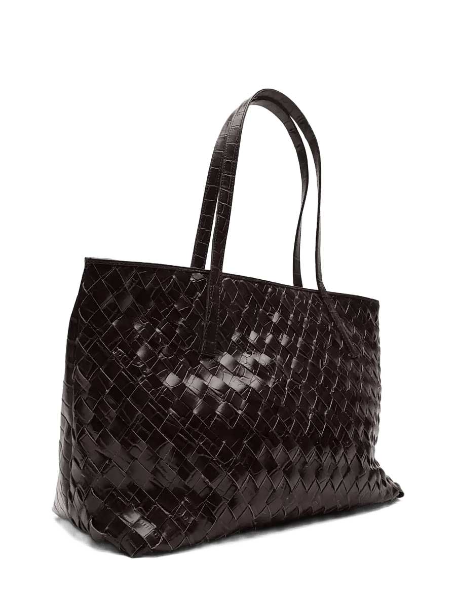 Nunoo - Shopper Braided Texas Chocolate - shoppingväskor - chocolate - 1