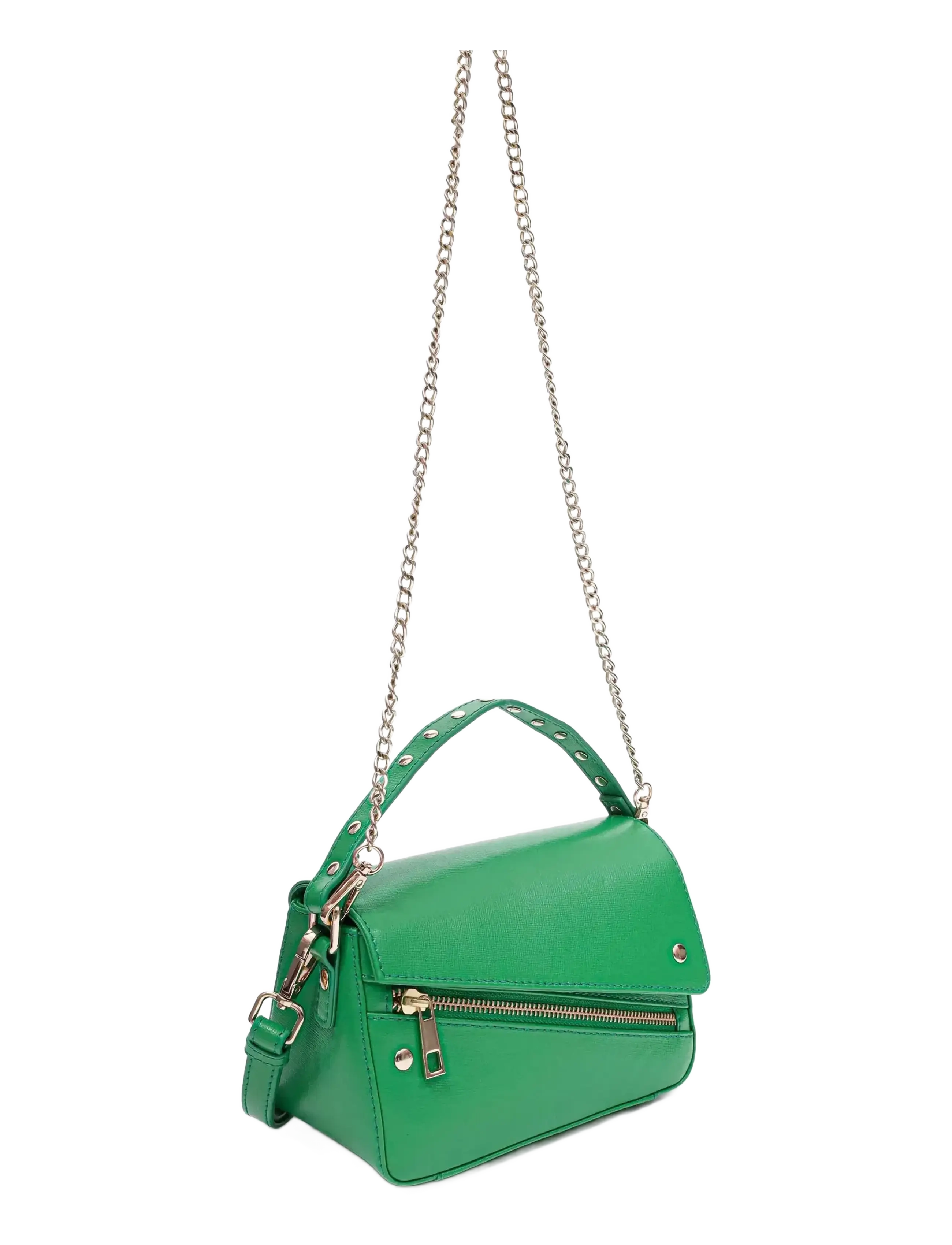 Nunoo - Small Honey Cut Florence Green w. Gold - crossbody bags - green - 2