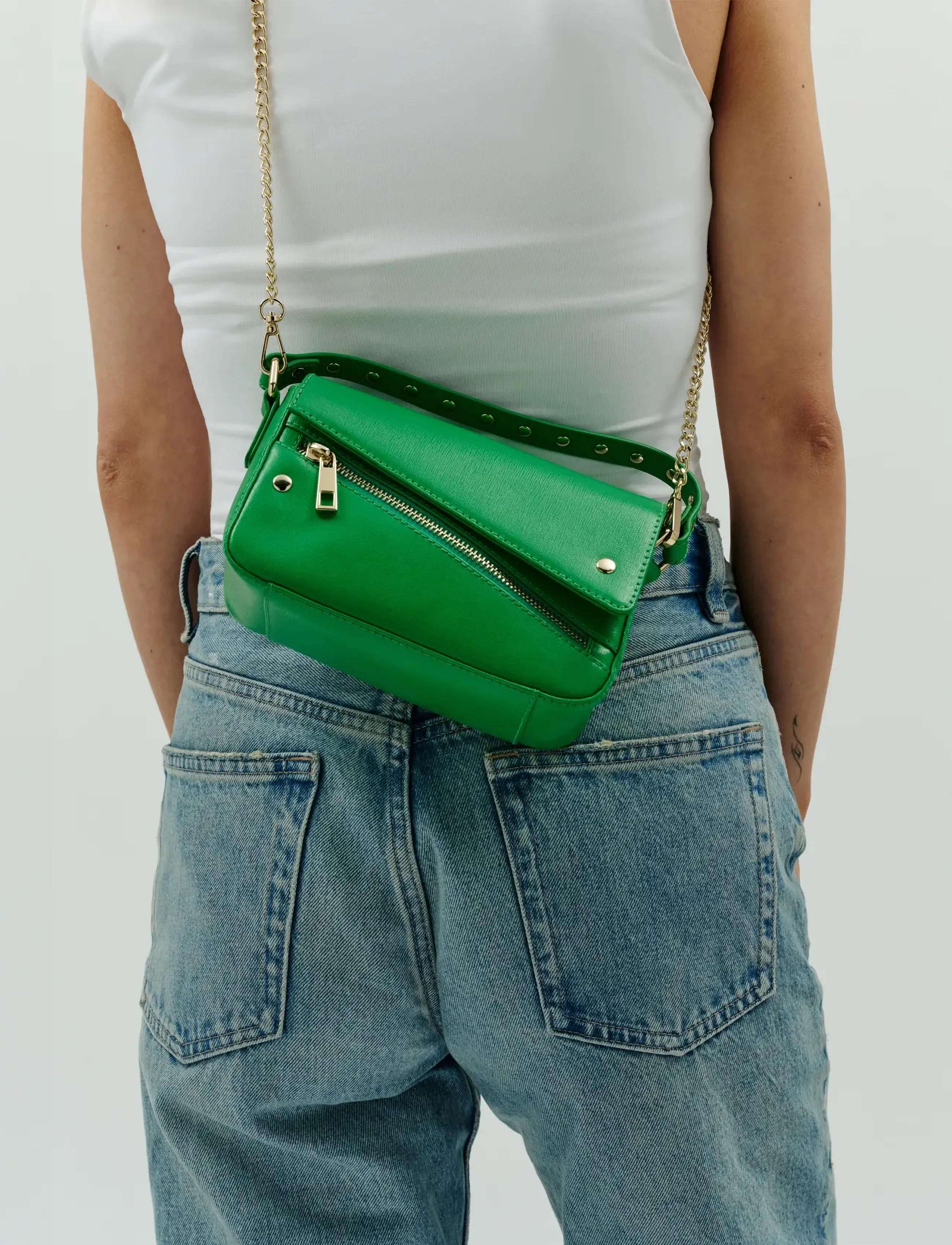 Nunoo Small Honey Cut Florence Green W. Gold, Kvinder, Mini Crossbody Taske, Grøn, Str: ONE SIZE