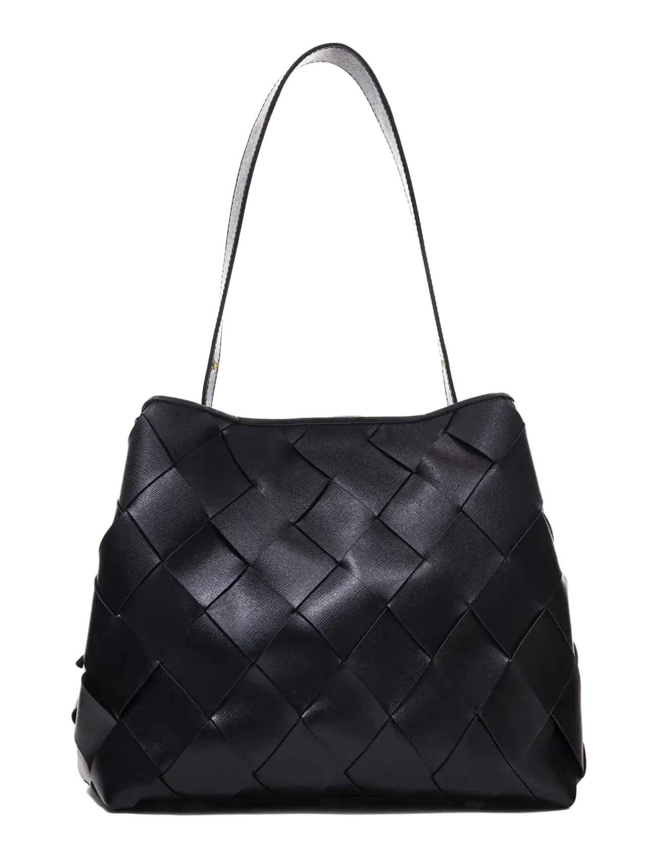 Nunoo Chiara Braided Florence Black W. Gold, Kvinder, Flettet Håndtaske, Sort, Str: ONE SIZE