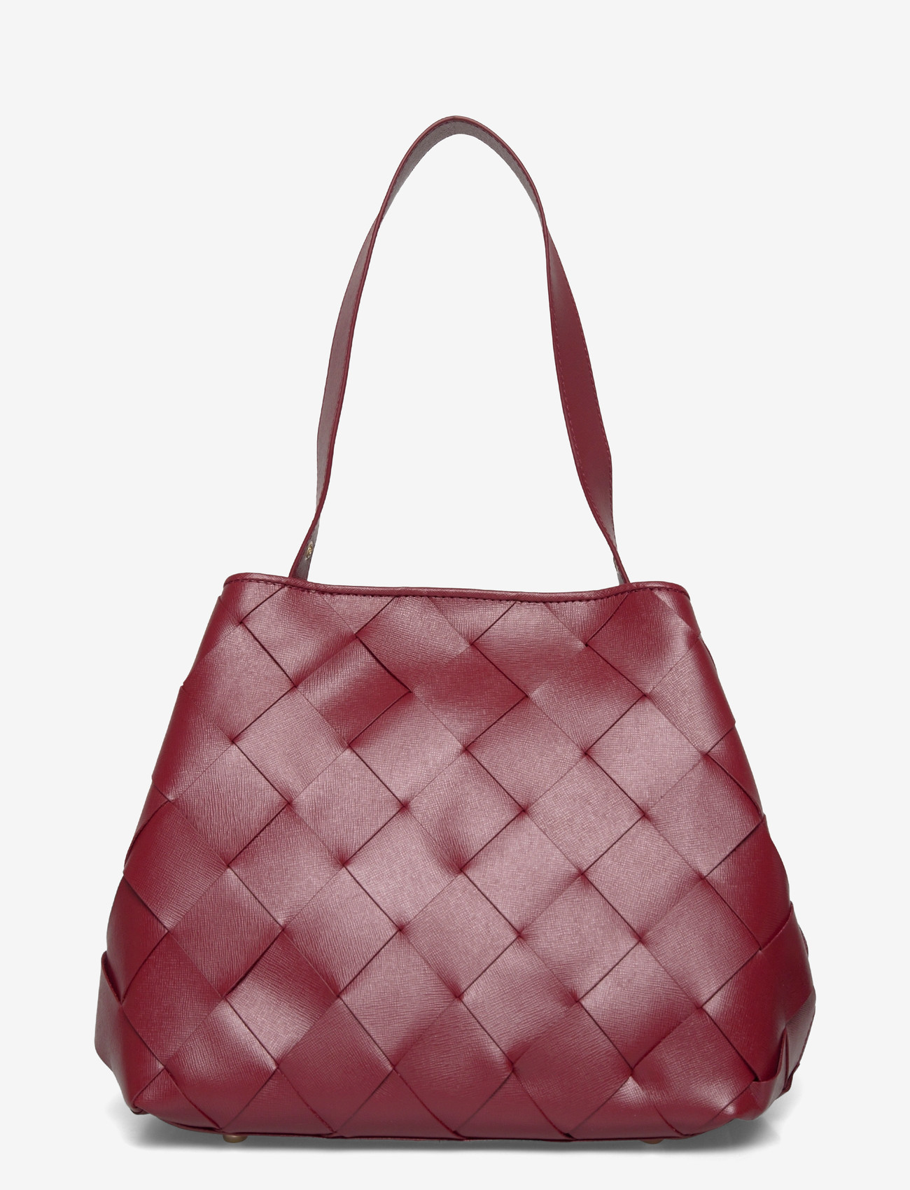 Nunoo - Chiara Braided Florence Maroon w. Gold - håndtasker - maroon - 0