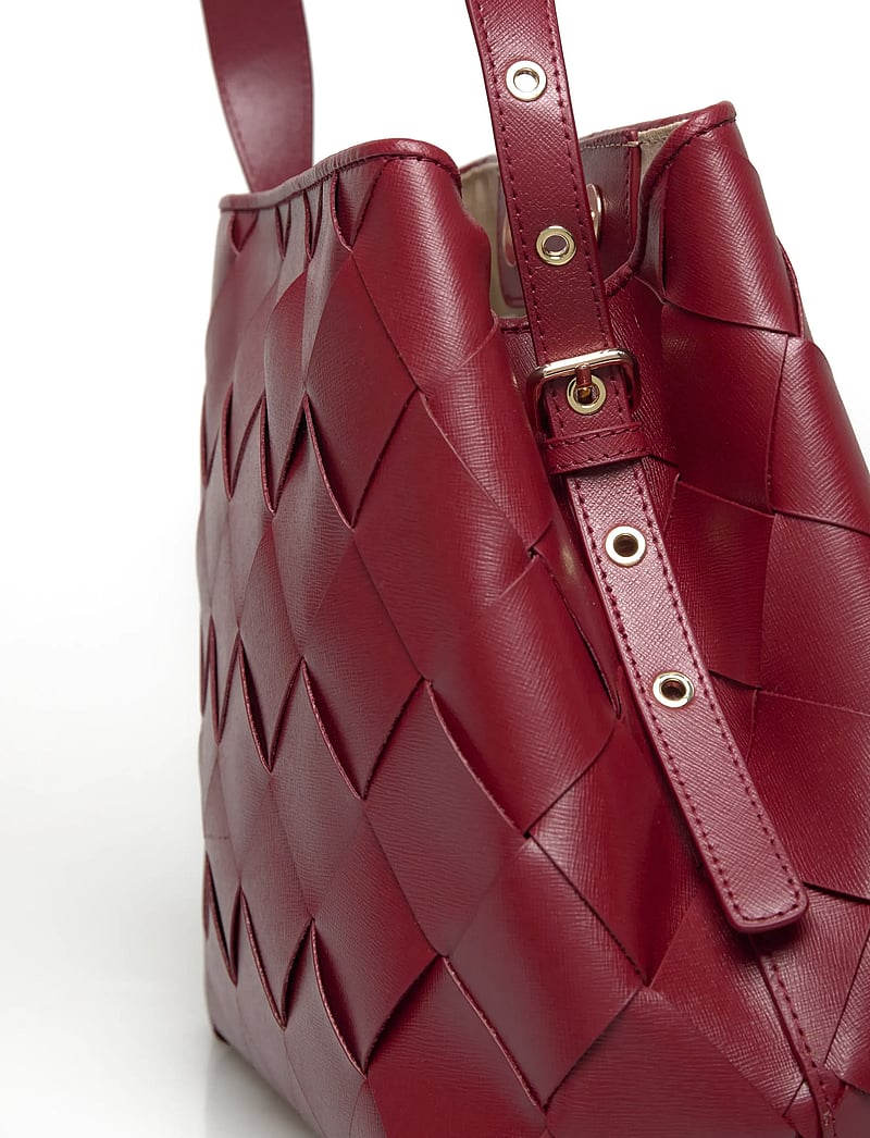 Nunoo - Chiara Braided Florence Maroon w. Gold - handtaschen - maroon - 4