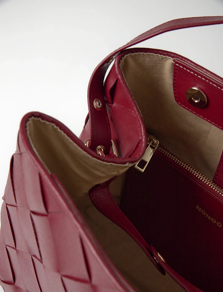 Nunoo - Chiara Braided Florence Maroon w. Gold - rankinukai - maroon - 5