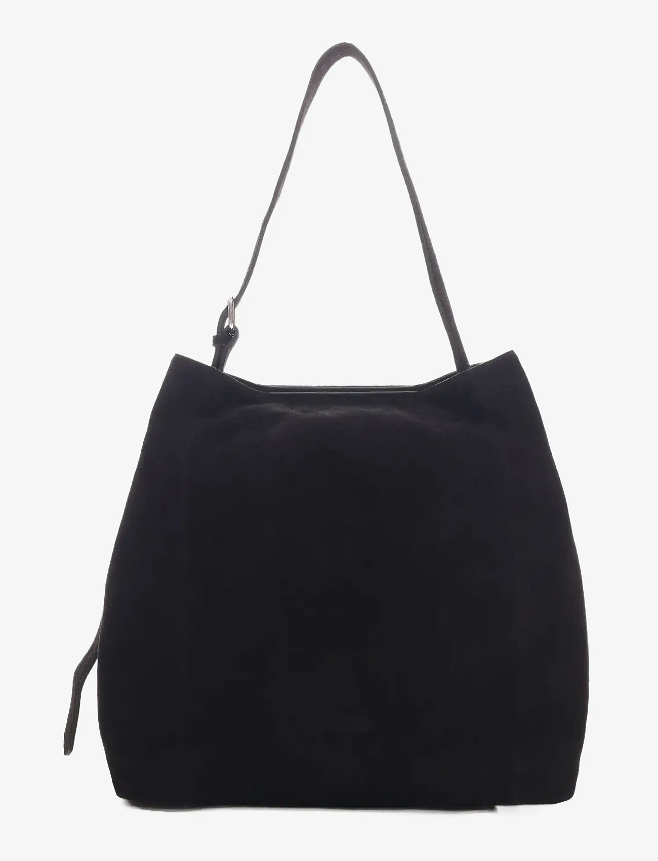Nunoo - Chiara Large Suede Black - skuldertasker - black - 0