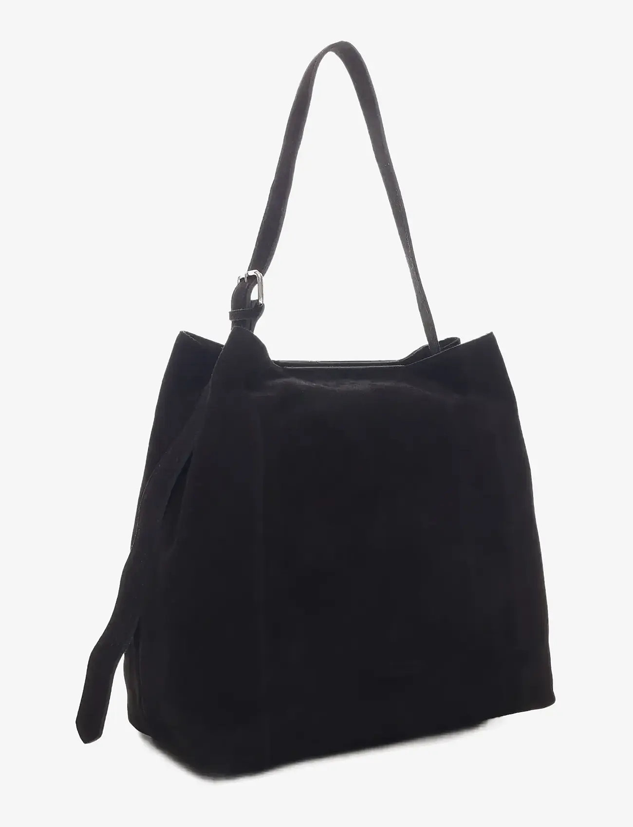 Nunoo - Chiara Large Suede Black - skuldertasker - black - 1
