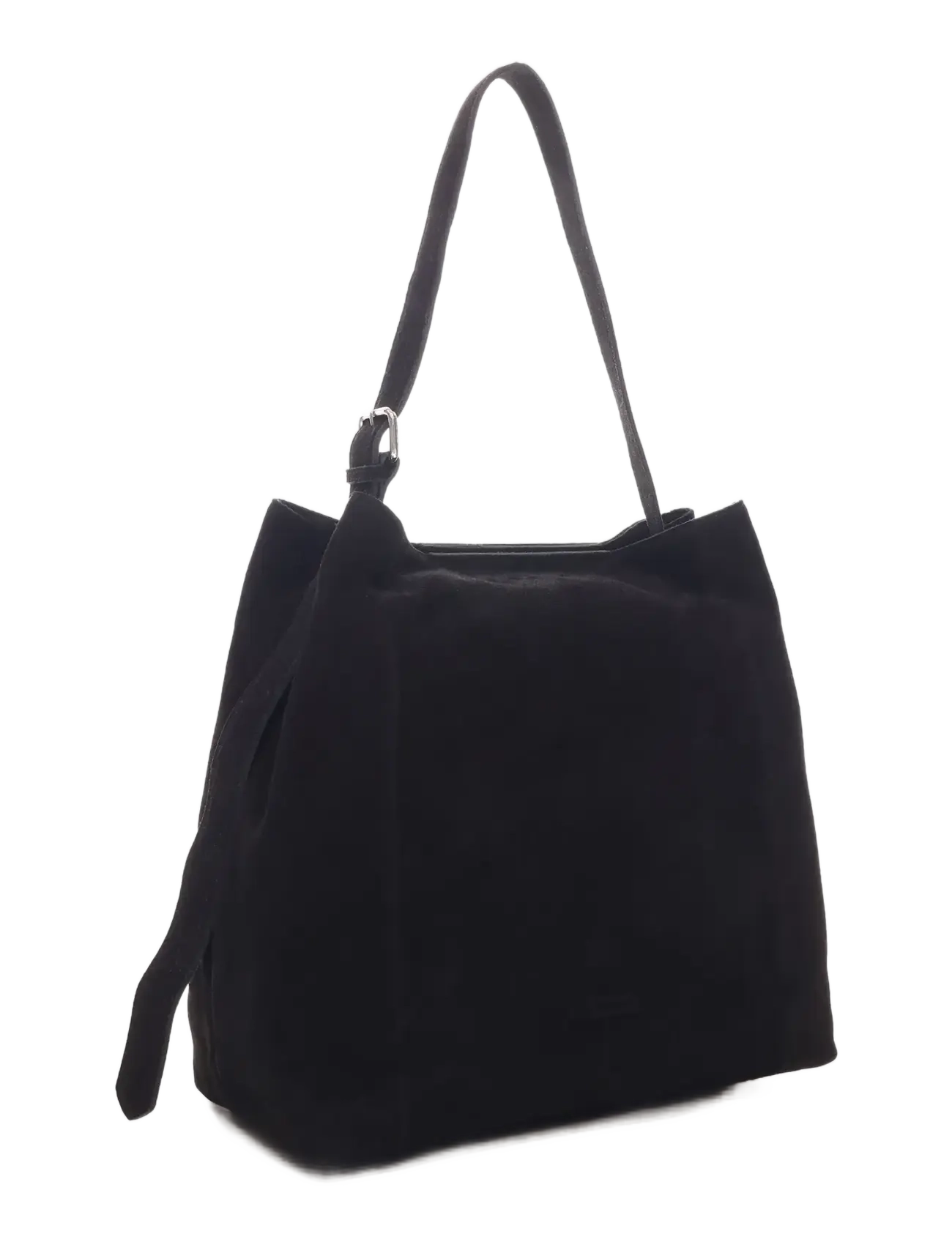 Nunoo - Chiara Large Suede Black - shoulder bags - black - 1