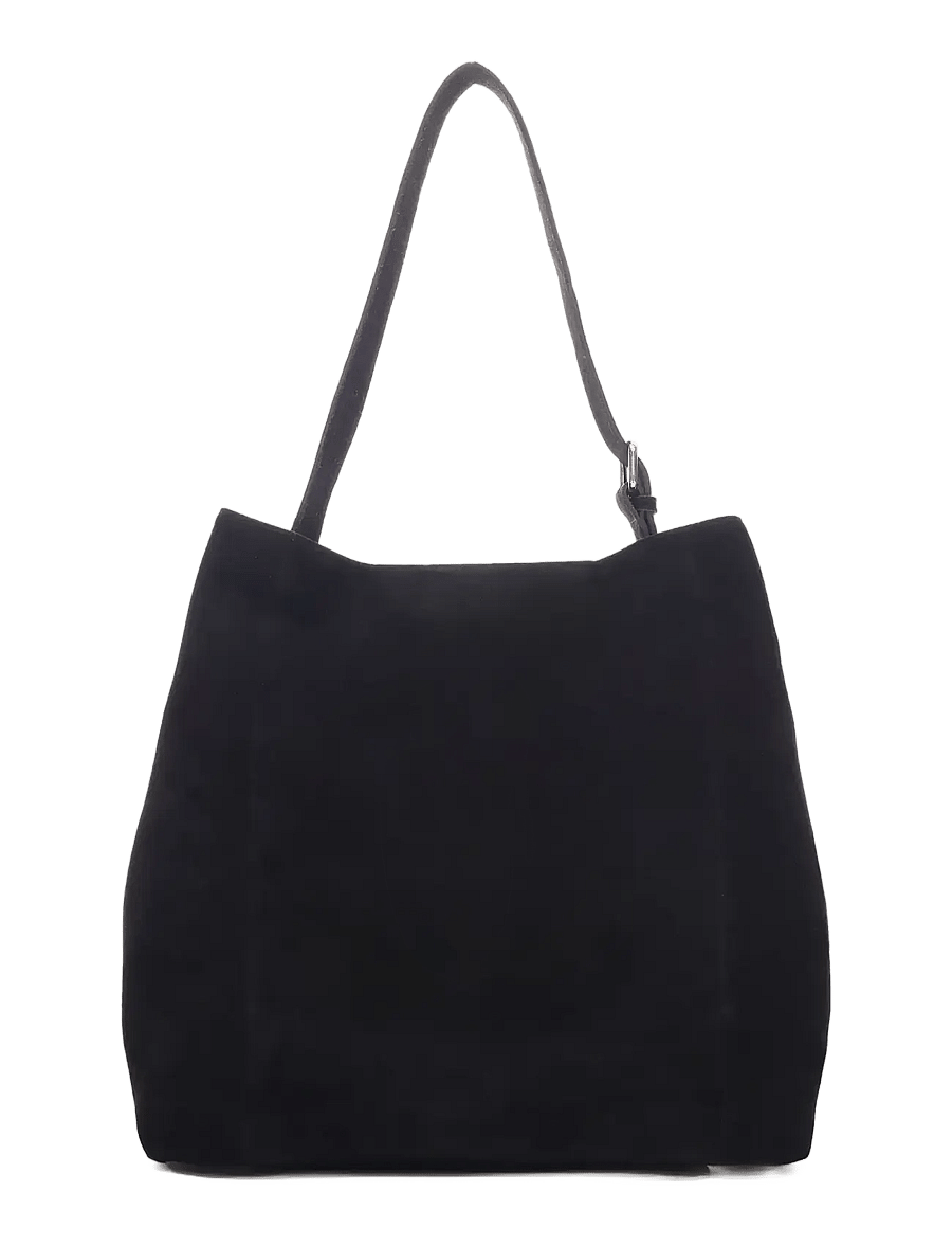 Nunoo - Chiara Large Suede Black - skuldertasker - black - 2
