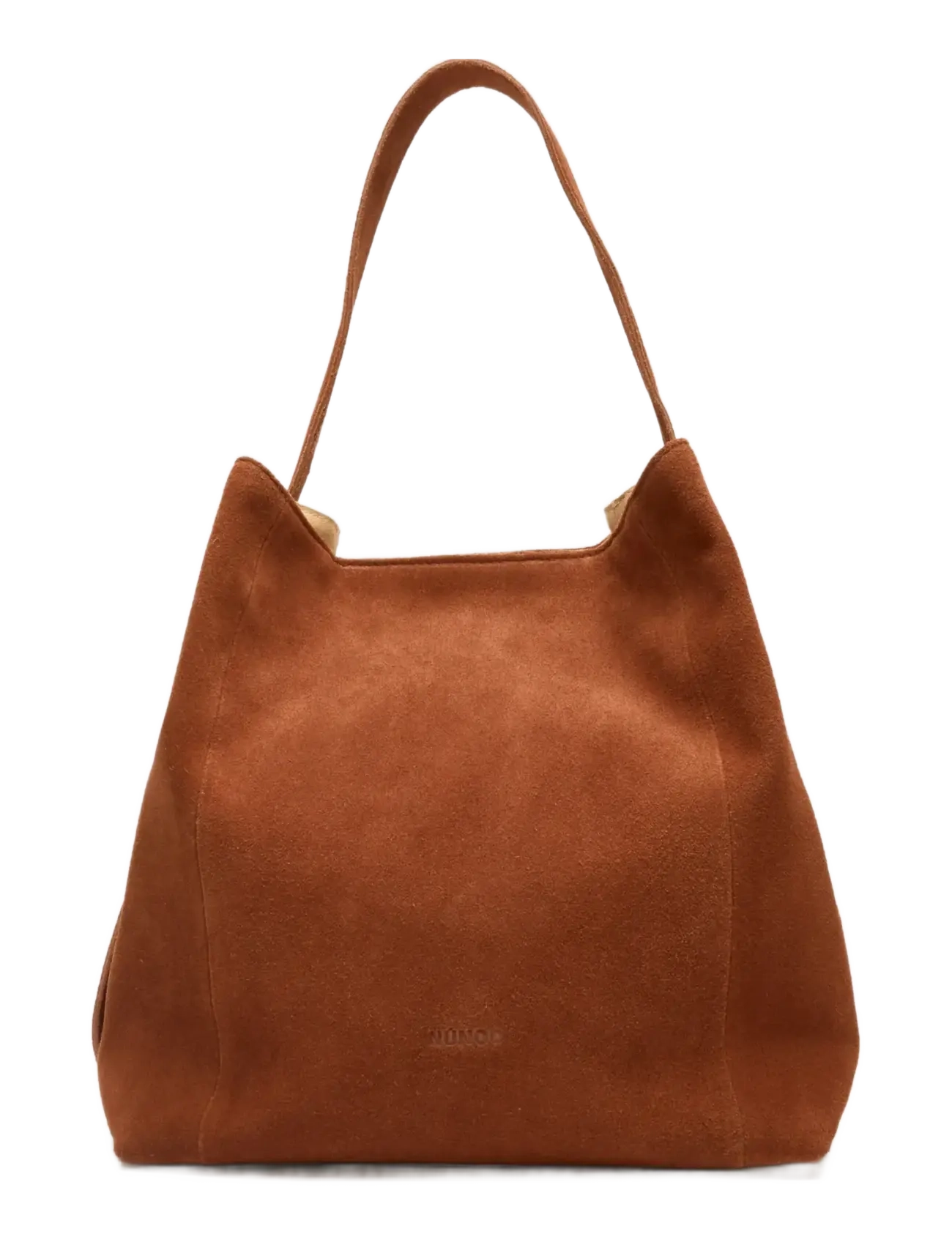 Nunoo Chiara Large Suede Redwood, One Size, Brown, Tasker > Små Skuldertasker-Crossbody-Tasker, Dame