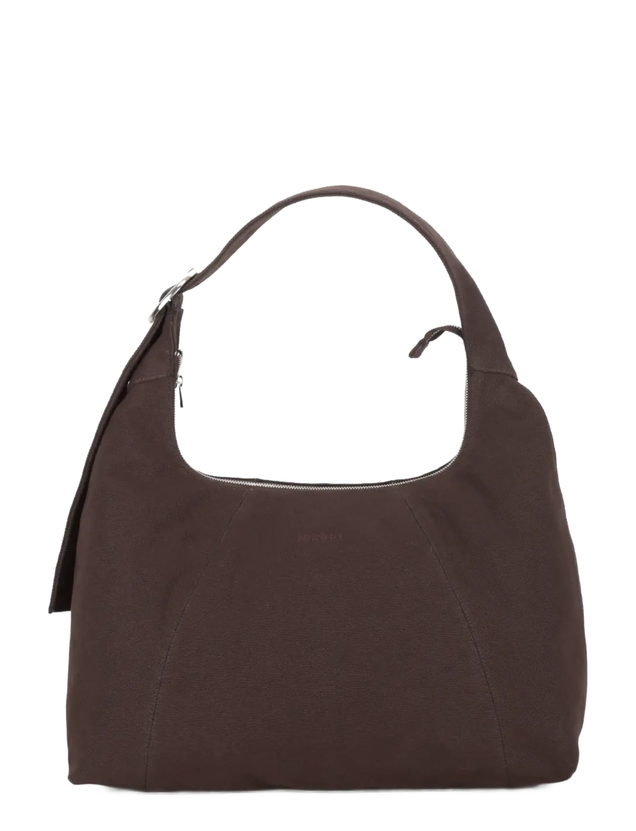 Nunoo Maxi Dandy Buckle Canvas Coffee, One Size, Brown, Tasker > Tasker Med Tophåndtag, Dame
