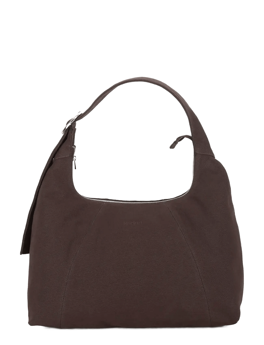 Nunoo - Maxi Dandy Buckle Canvas Coffee - handtaschen - coffee - 0